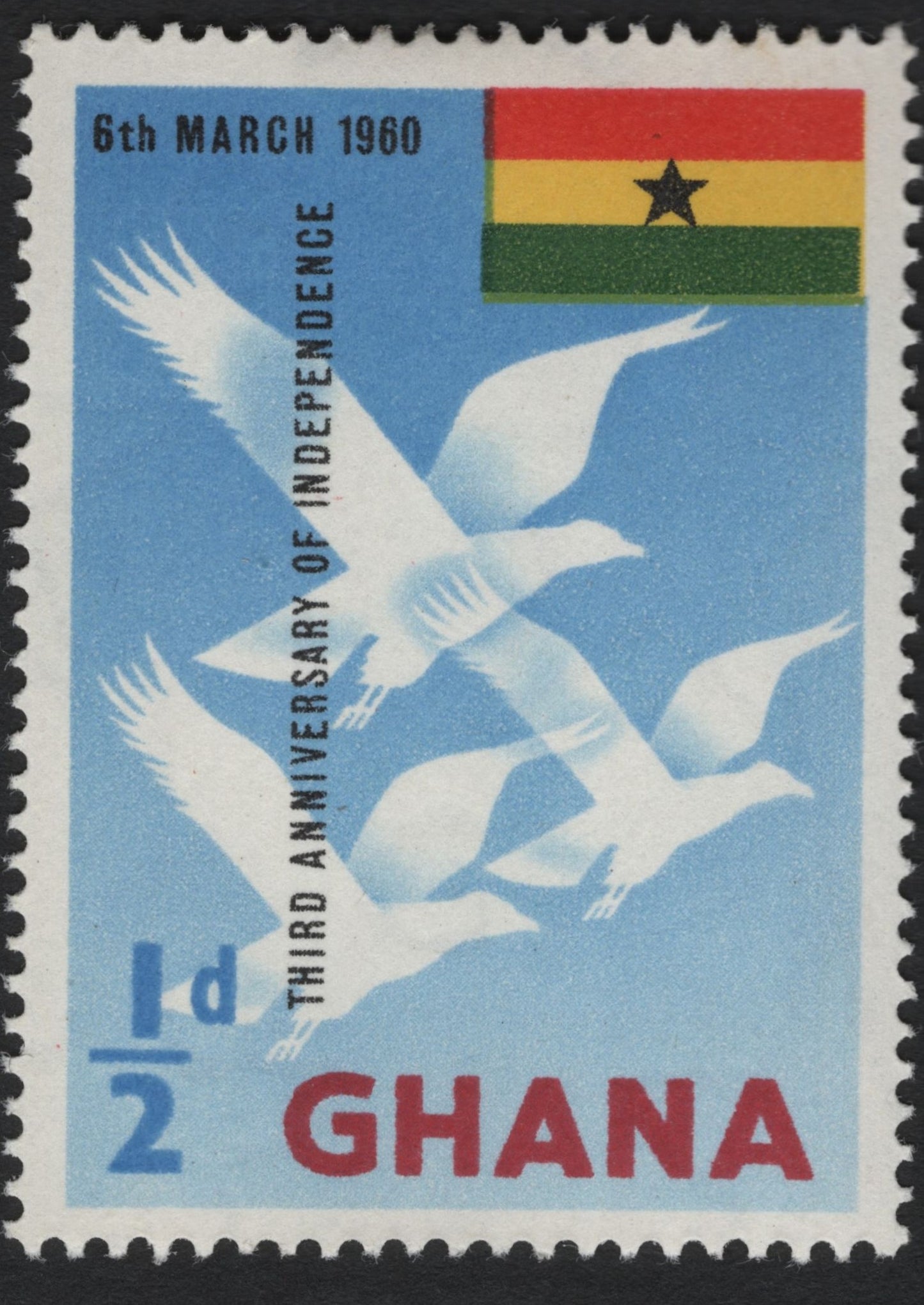 SCG10214 - Ghana 1960 Third Anniversary of Independence – ½d Commemorative