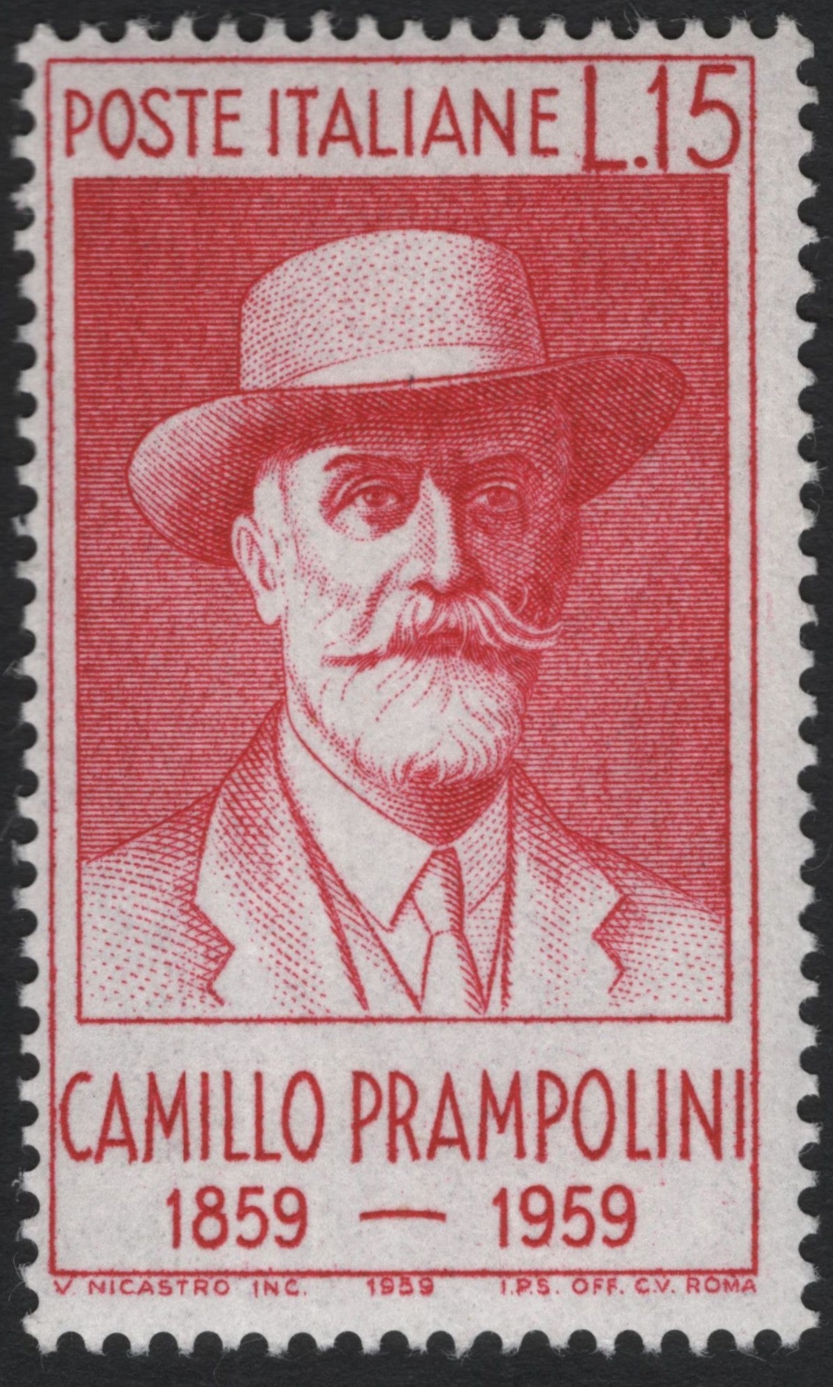 SCG10215 - Italy 1959 – Camillo Prampolini Centenary – 15 Lire