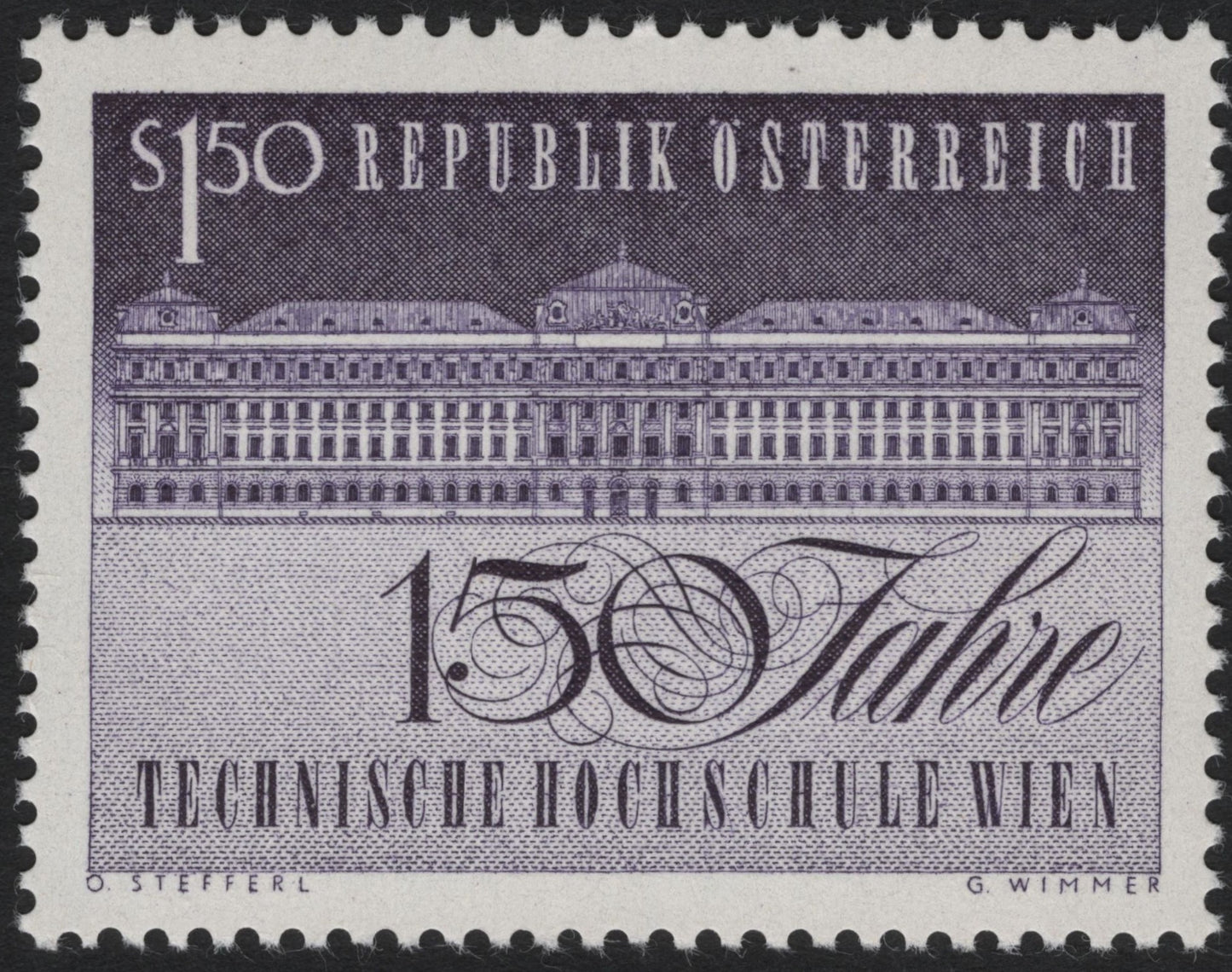 SCG10233 - Austria 1985 – 150 Years of the Vienna University of Technology (Technische Hochschule Wien) – S1.50 Commemorative