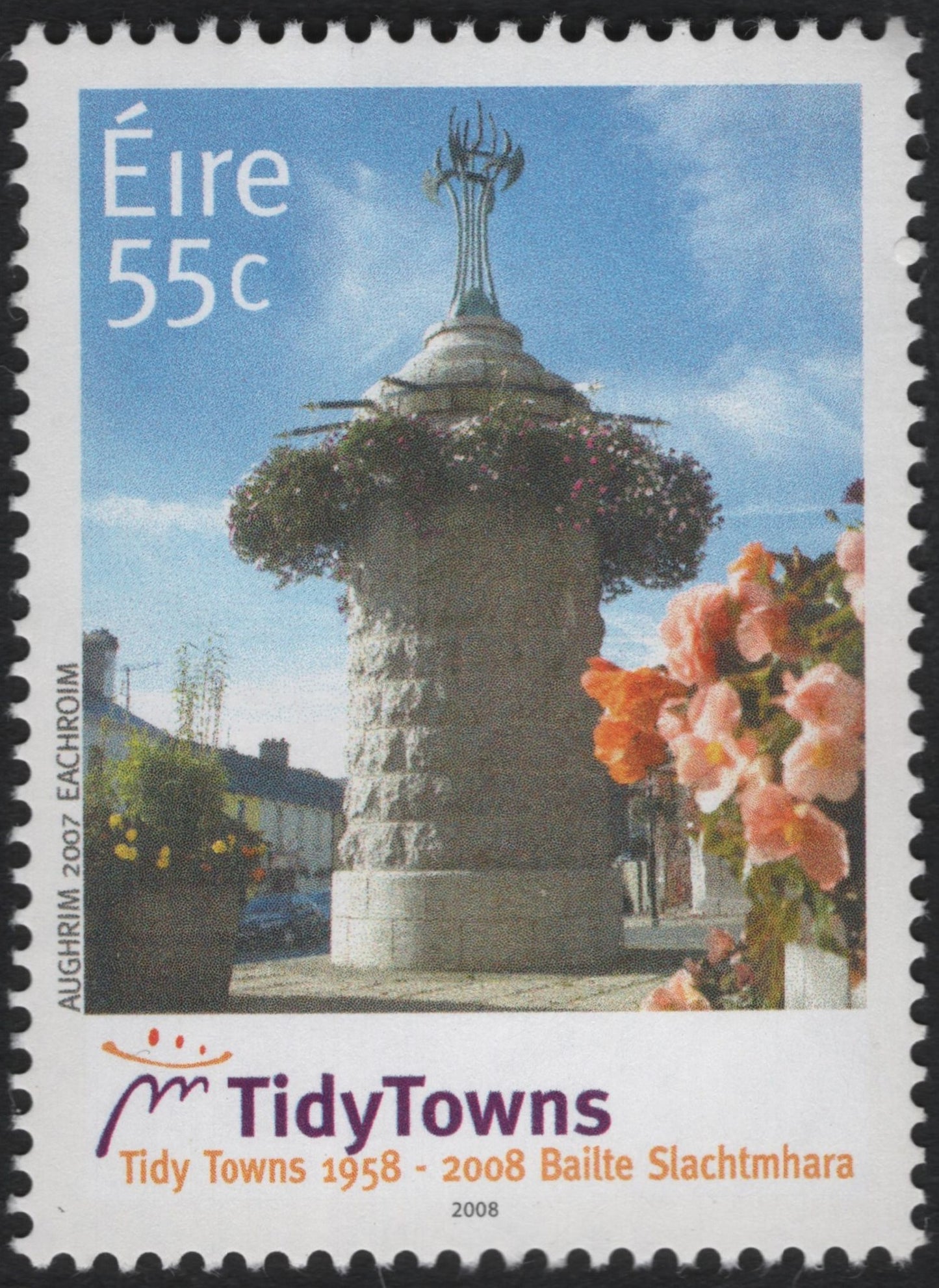 SCG10345 - Ireland 2008 “Tidy Towns 1958–2008” 55c – Aughrim Monument