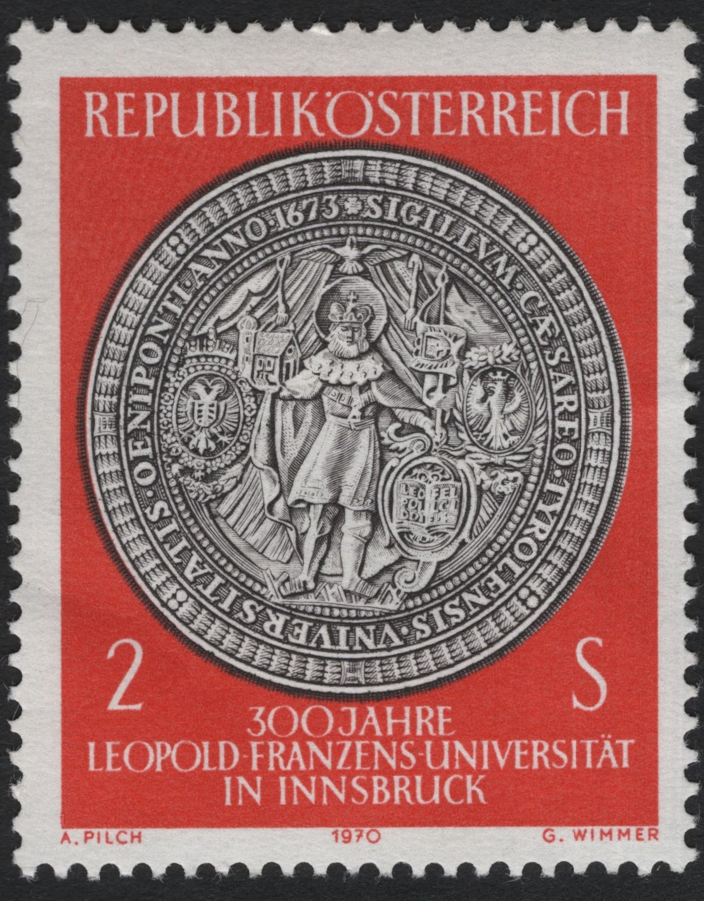 SCG10351 - Austria 1970 – 300th Anniversary of the University of Innsbruck (2s)