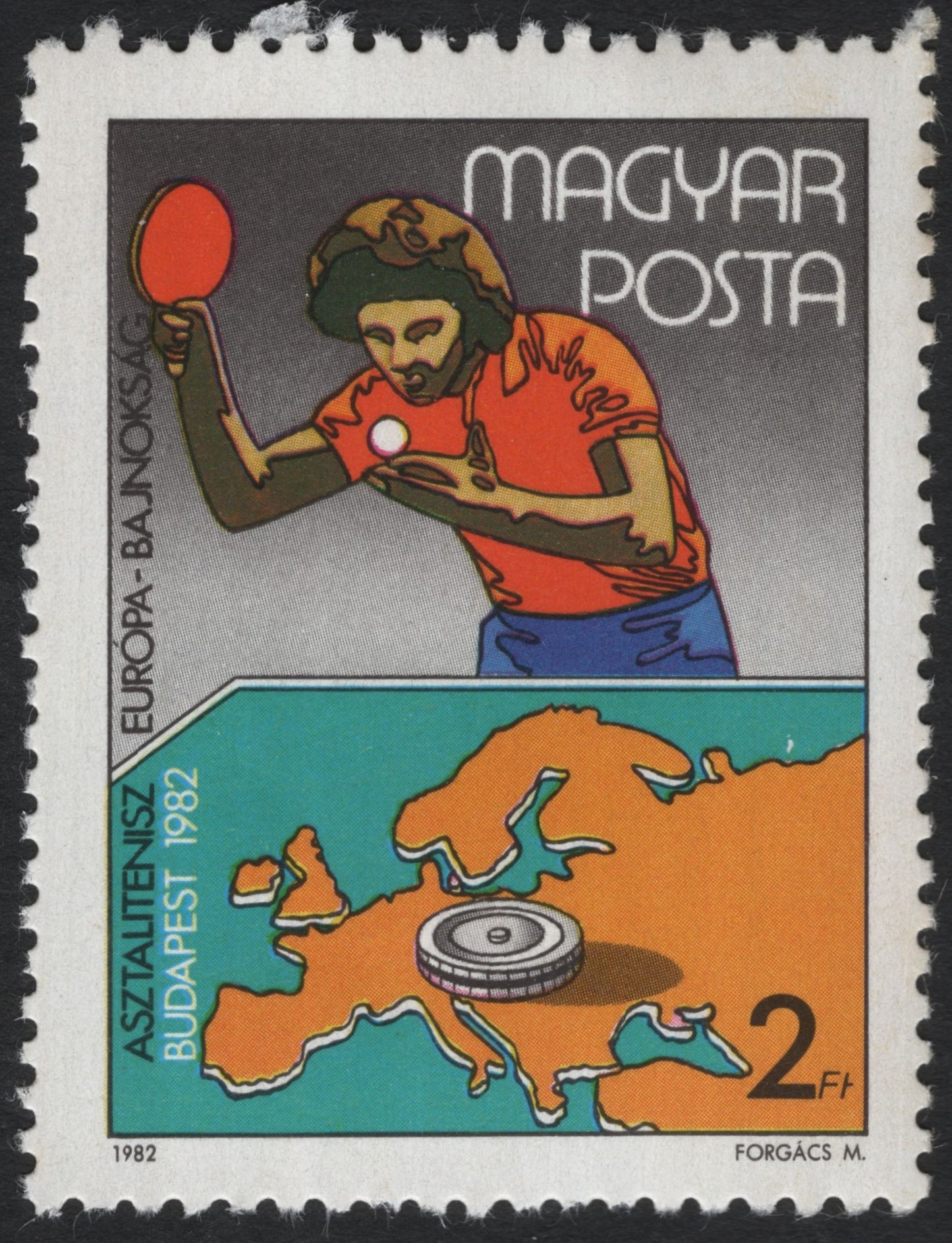 SCG10353 - Hungary 1982 – Table Tennis European Championships, Budapest – 2 Ft Commemorative