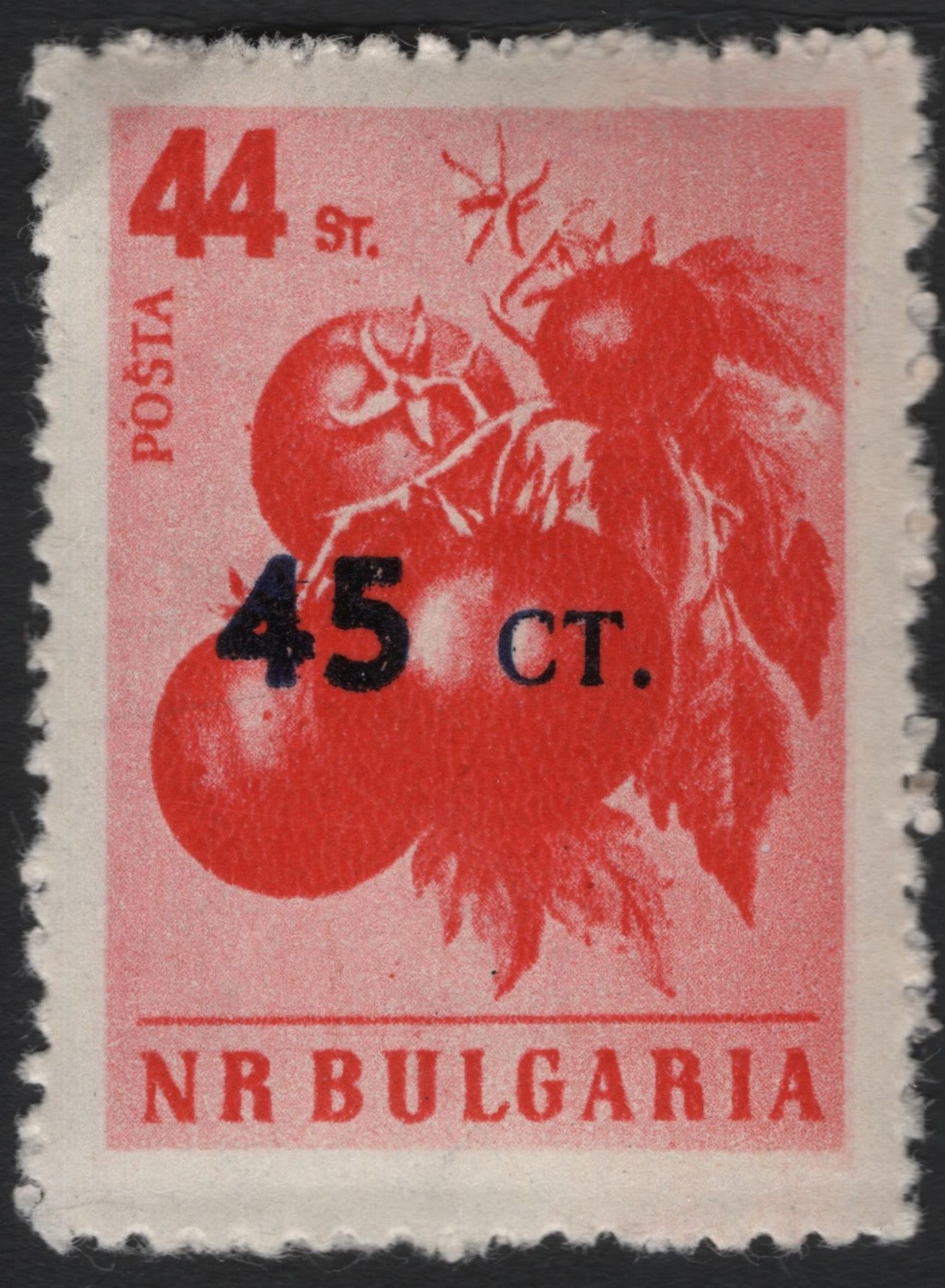 SCG10337 - 🇧🇬 Bulgaria 1962 – Tomatoes Definitive with 45 st. Surcharge (Overprint)