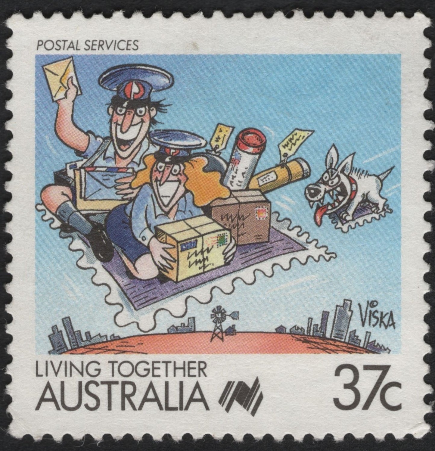 SCG10354 - Australia 1988 “Living Together – Postal Services” 37c Commemorative