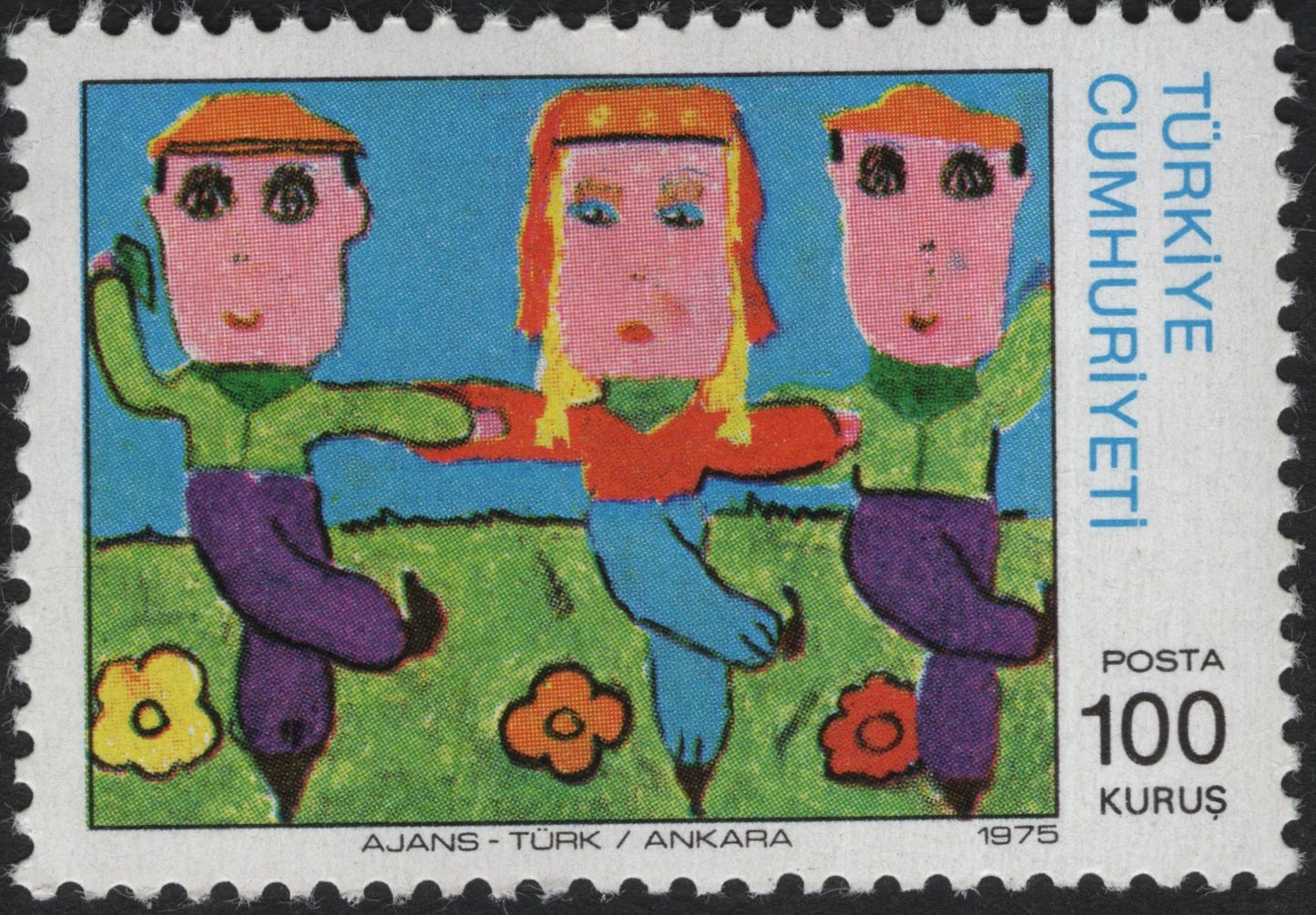 SCG10355 - Turkey 1975 – Children’s Drawing “Folk Dance” – 100 Kuruş
