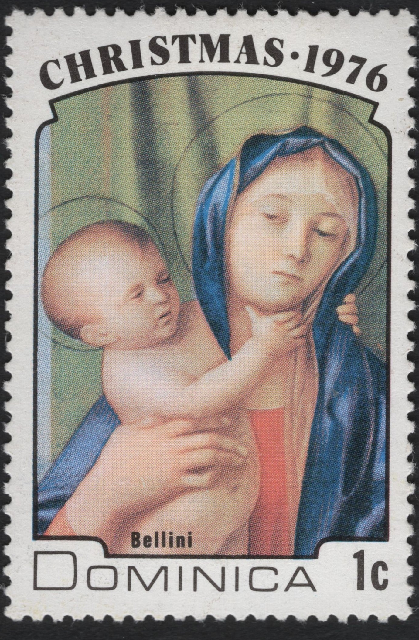 SCG10417 - Dominica 1976 Christmas – Bellini “Madonna and Child” – 1c Commemorative