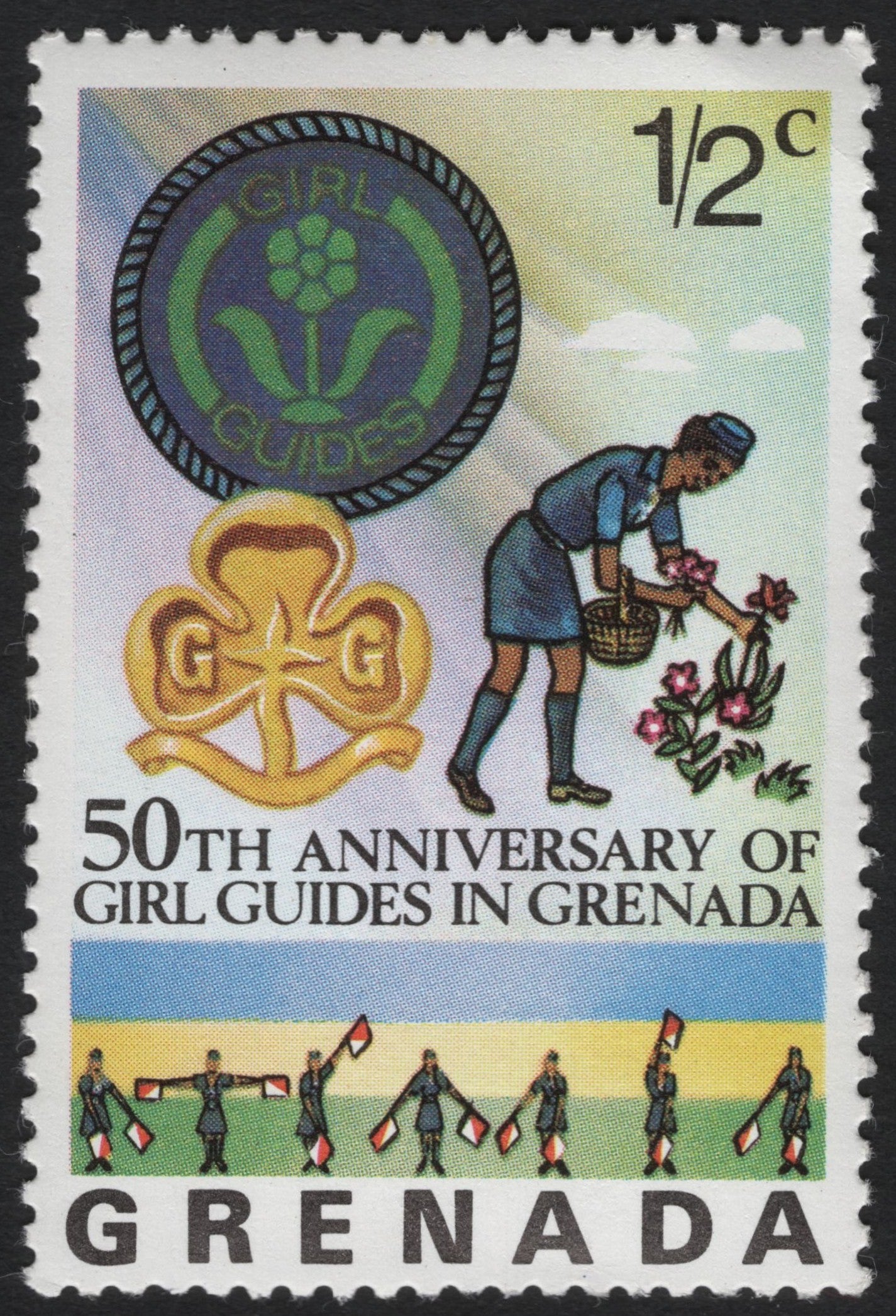 SCG10407 - 🇬🇩 Grenada – 1970s “50th Anniversary of Girl Guides in Grenada” – ½c Commemorative