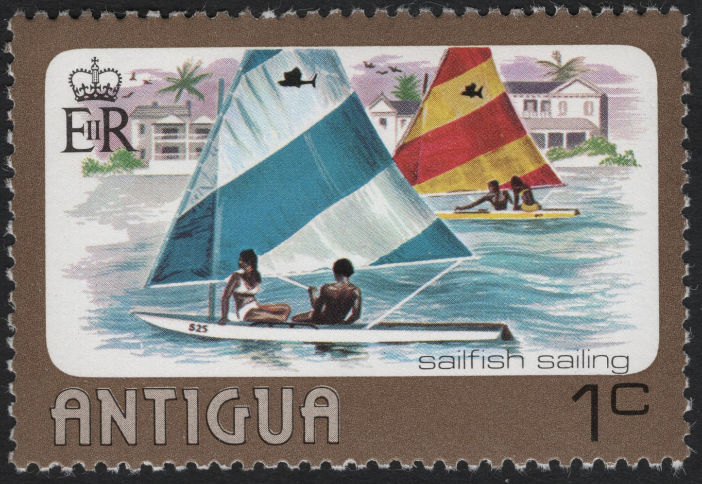 SCG10429 - Antigua 1973 1c “Sailfish Sailing” – Tourism & Water Sports Series