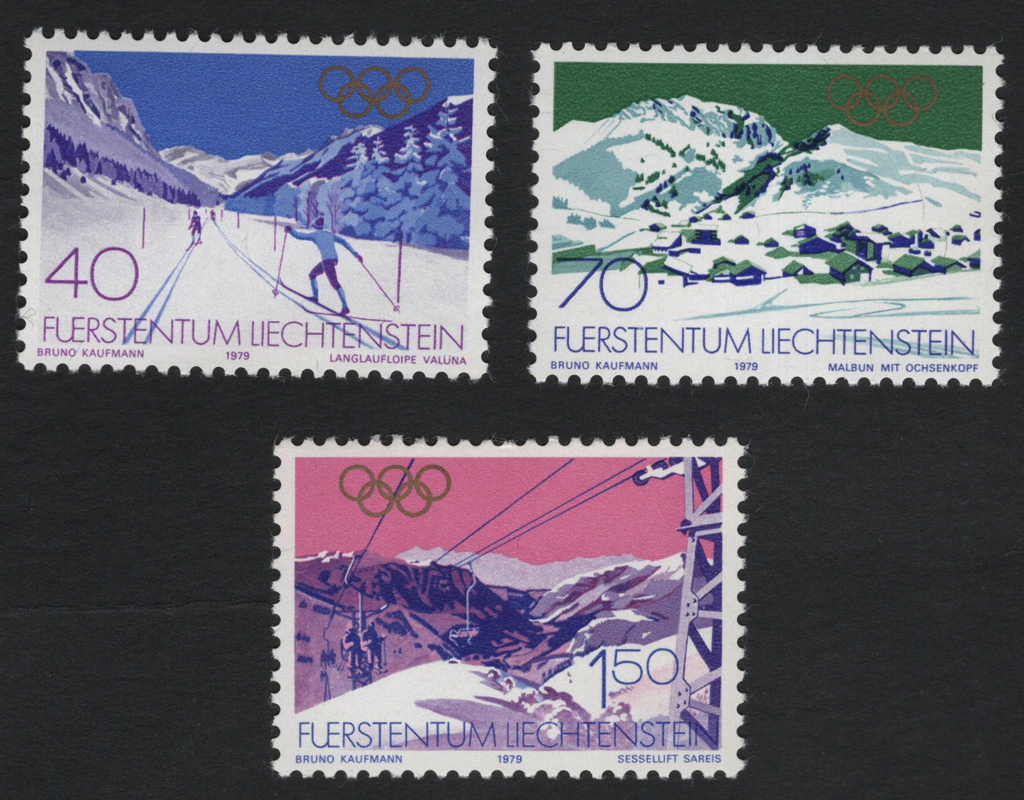 SCG10698 - Liechtenstein 1979 Winter Sports – Olympic-Themed Set