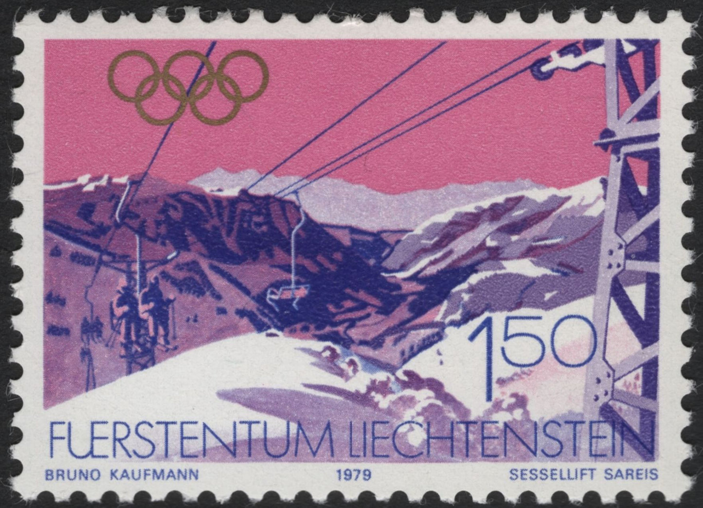 SCG10698 - Liechtenstein 1979 Winter Sports – Olympic-Themed Set