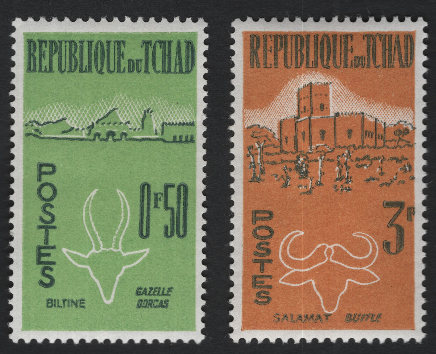 SCG10707 - Chad – Wildlife & Regional Landscapes Definitives (Gazelle & Buffalo)
