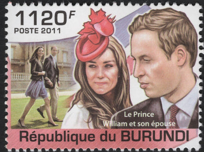 SCG10708 - Burundi 2011 – Prince William & Catherine Middleton Royal Wedding Set (4 Stamps)