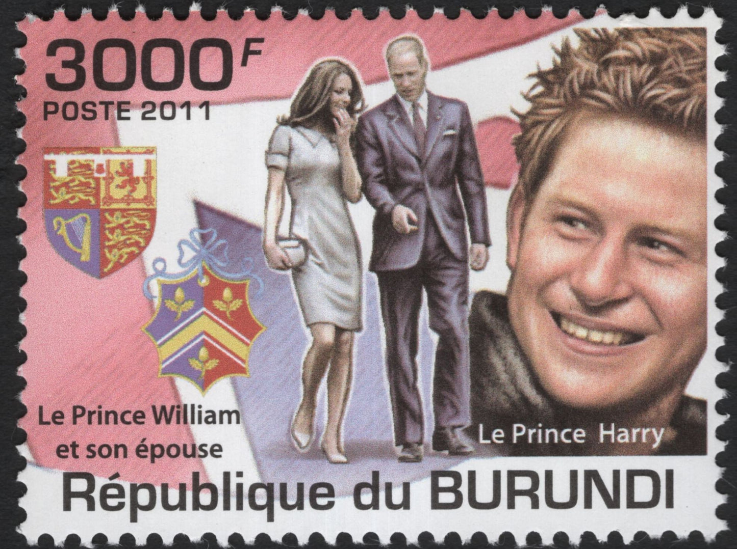 SCG10708 - Burundi 2011 – Prince William & Catherine Middleton Royal Wedding Set (4 Stamps)