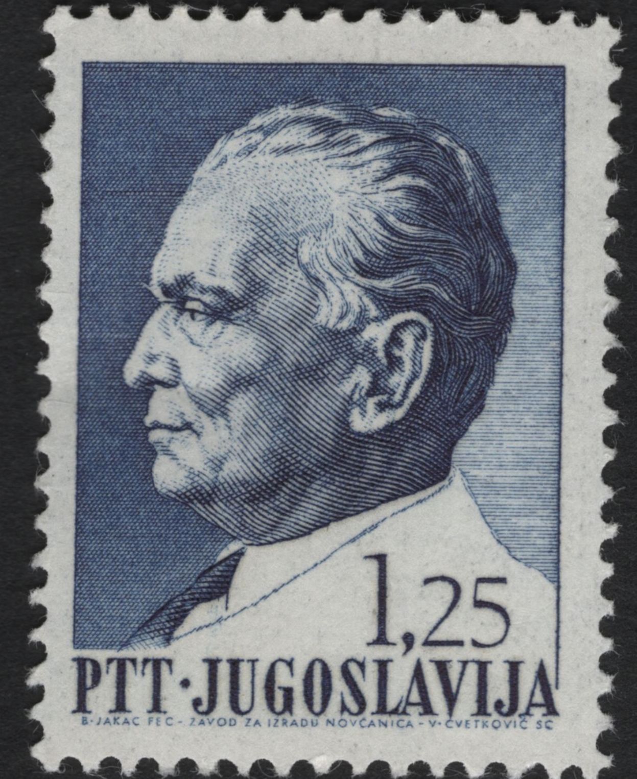 SCG10705 - Yugoslavia – Marshal Josip Broz Tito Definitive Set (8 Values), 1967–1970