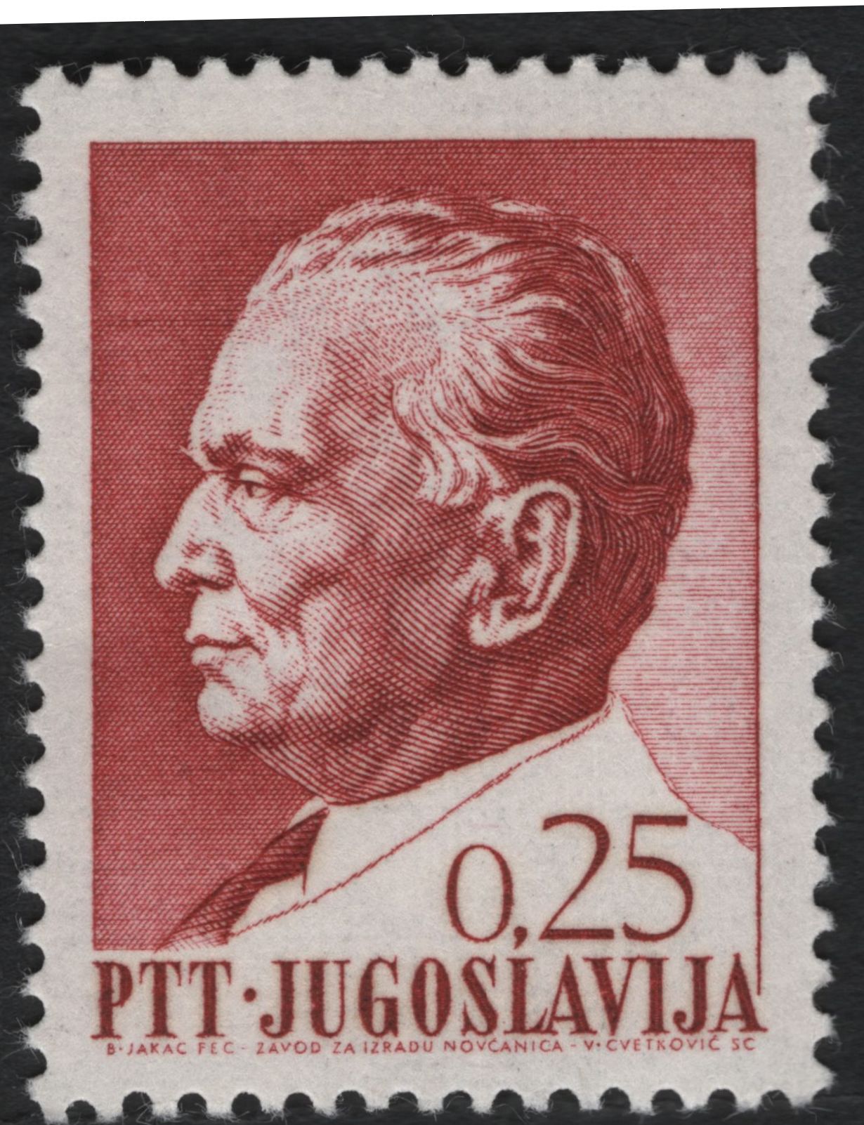 SCG10705 - Yugoslavia – Marshal Josip Broz Tito Definitive Set (8 Values), 1967–1970