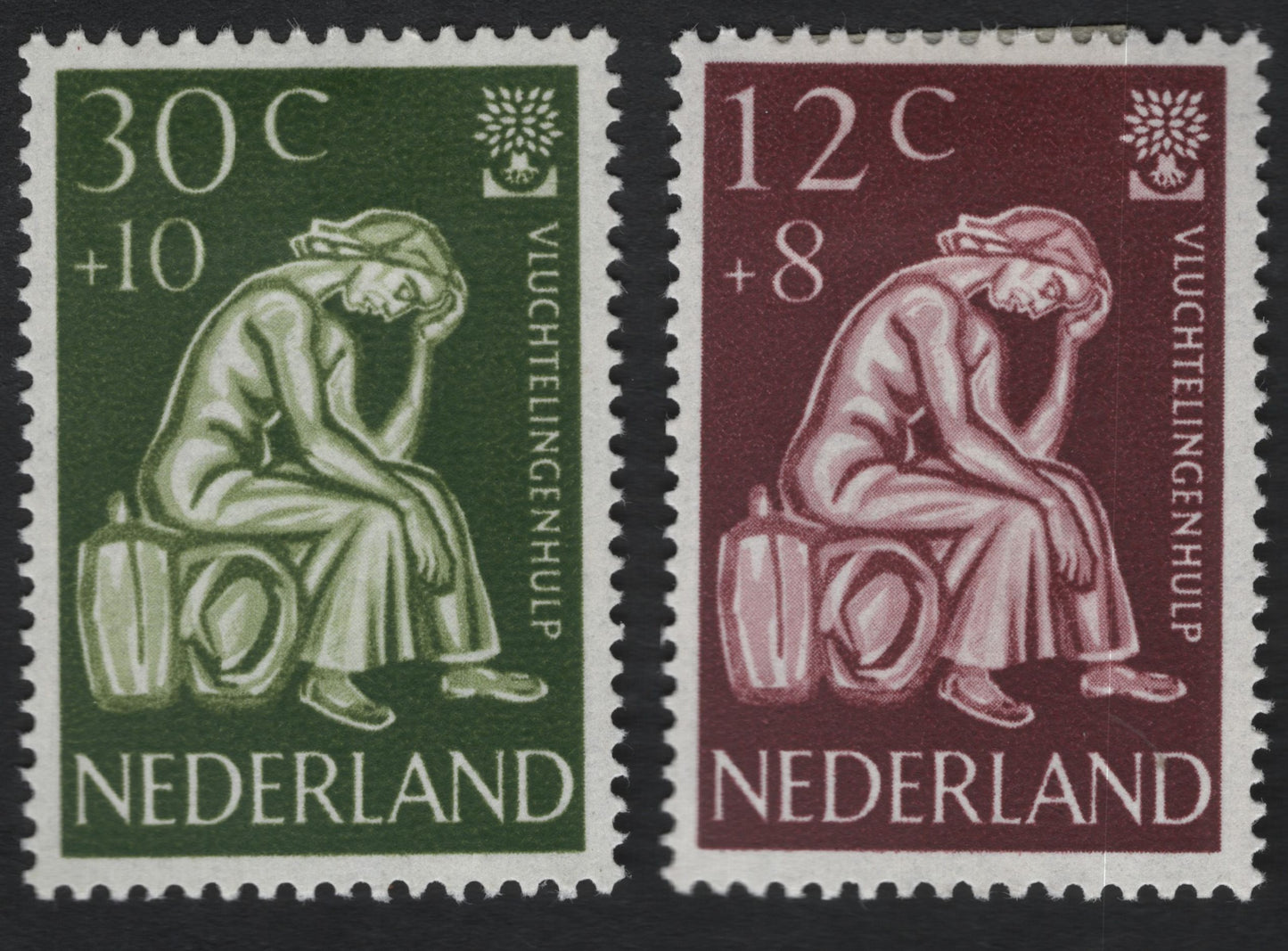 SCG10714 - Netherlands 1950 “Refugee Relief” Semi-Postal Pair