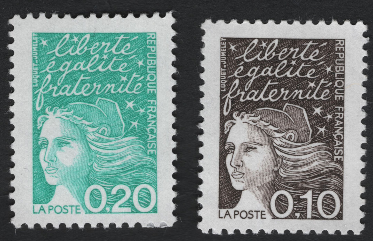SCG10722 - France – Liberté, Égalité, Fraternité “Marianne de Luquet” Definitives (0.10 & 0.20 Values)