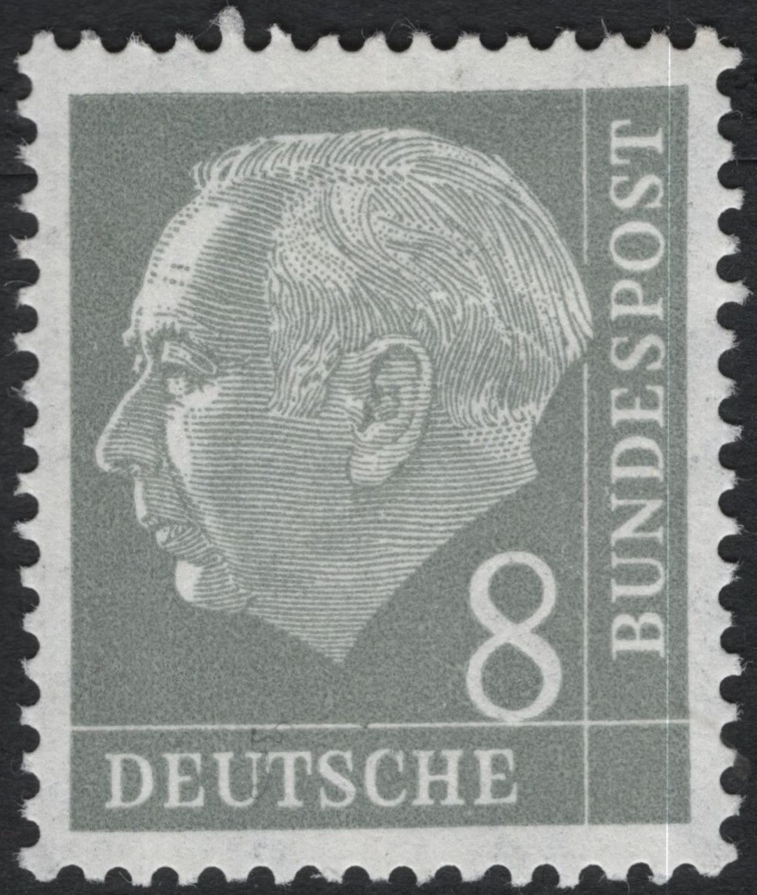 SCG10510 - Germany – 1954 8 Pfennig President Theodor Heuss Definitive (Bundespost)
