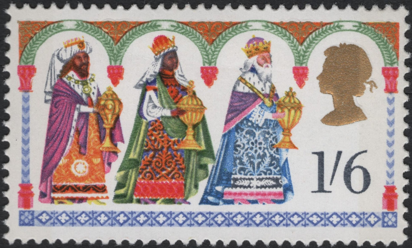 SCG10651 - United Kingdom – 1966 Christmas Stamp “The Three Wise Men” – 1/6 Value