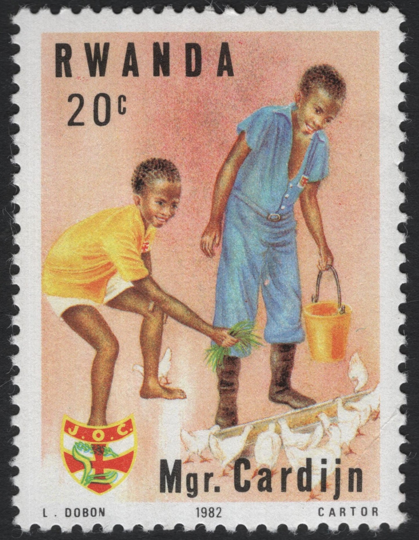 SCG10672 - Rwanda 1982 – Tribute to Mgr. Cardijn (20c)