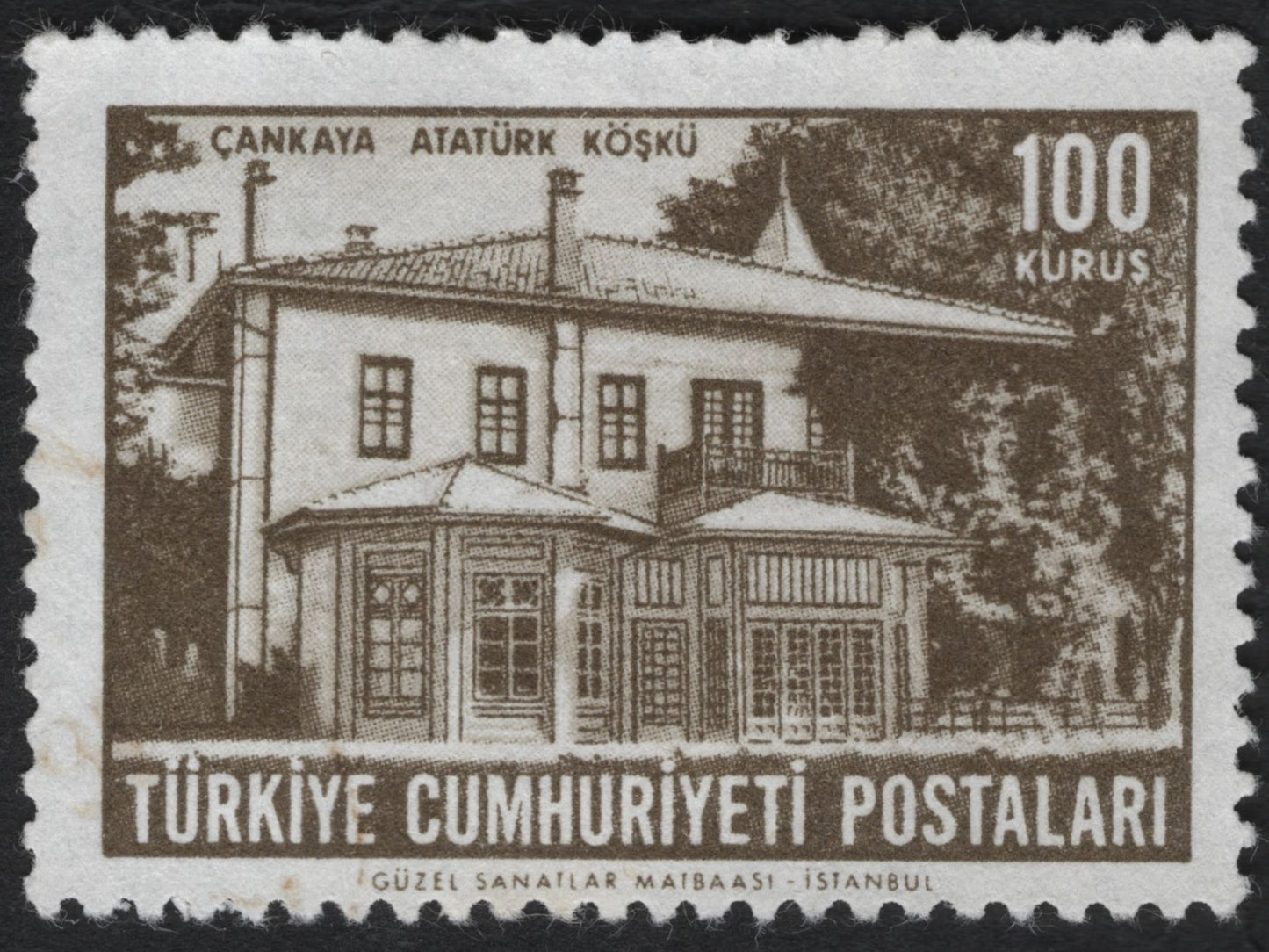 SCG10682 - Turkey – Çankaya Atatürk Köşkü 100 Kuruş Definitive Stamp