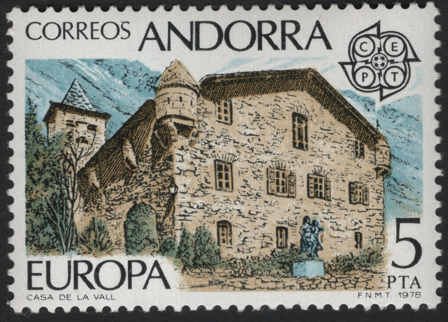 SCG10612 - Andorra 1978 “Casa de la Vall” – Europa CEPT 5 PTA
