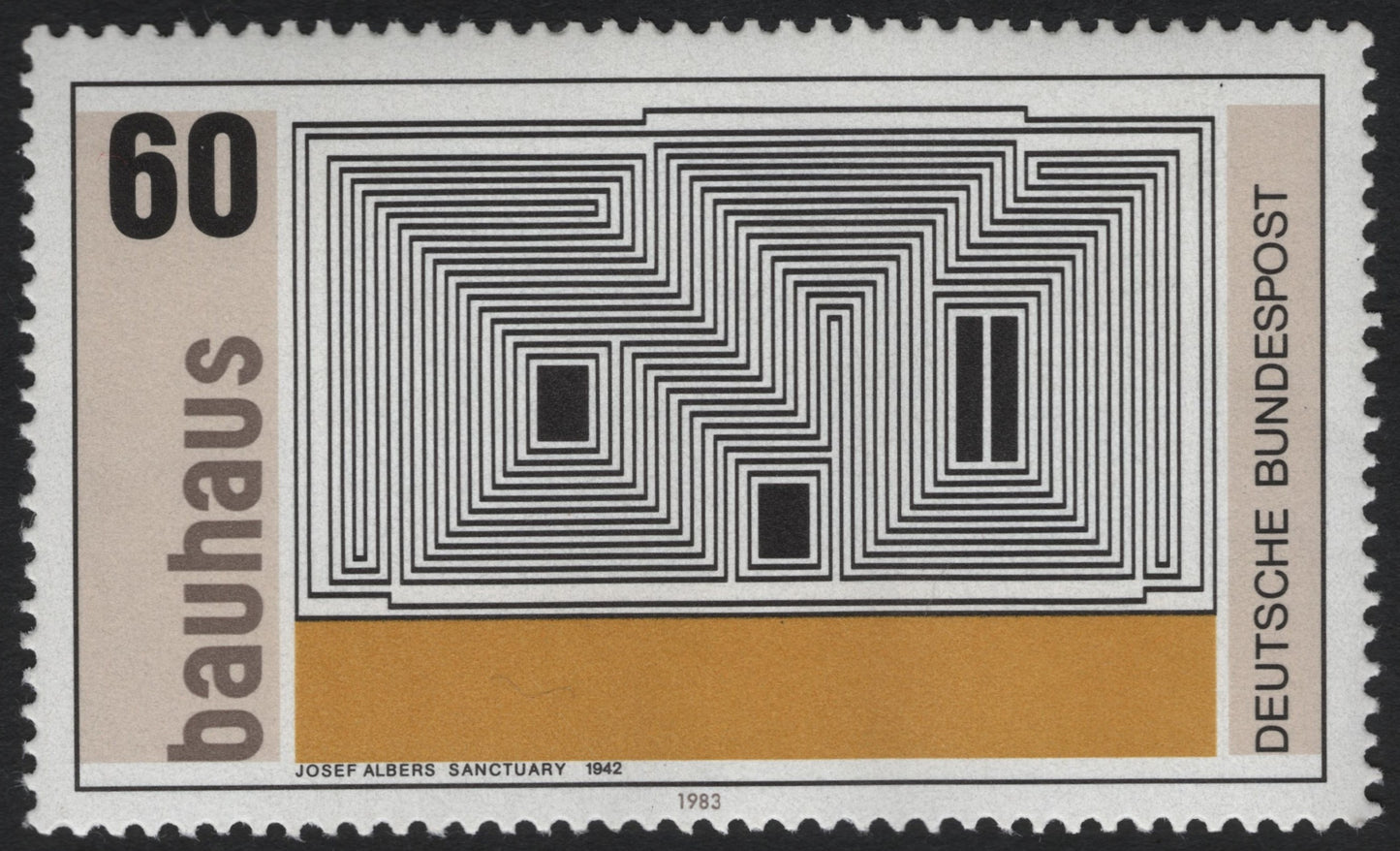 SCG10624 - Germany 1983 – Bauhaus: Josef Albers “Sanctuary” (1942) – 60 Pf Commemorative