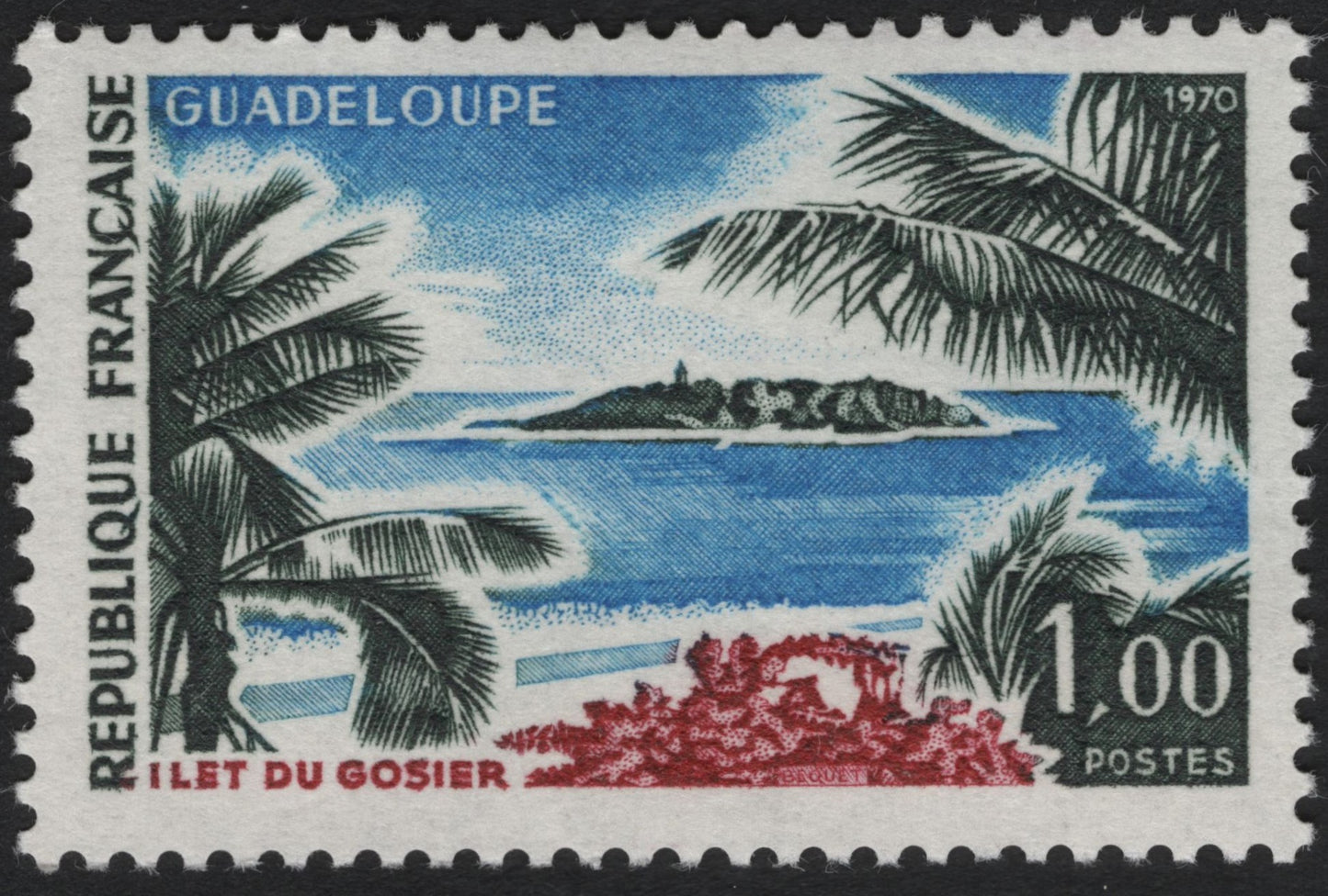 SCG10758 - Guadeloupe 1970 – Îlet du Gosier Coastal View, 1.00F
