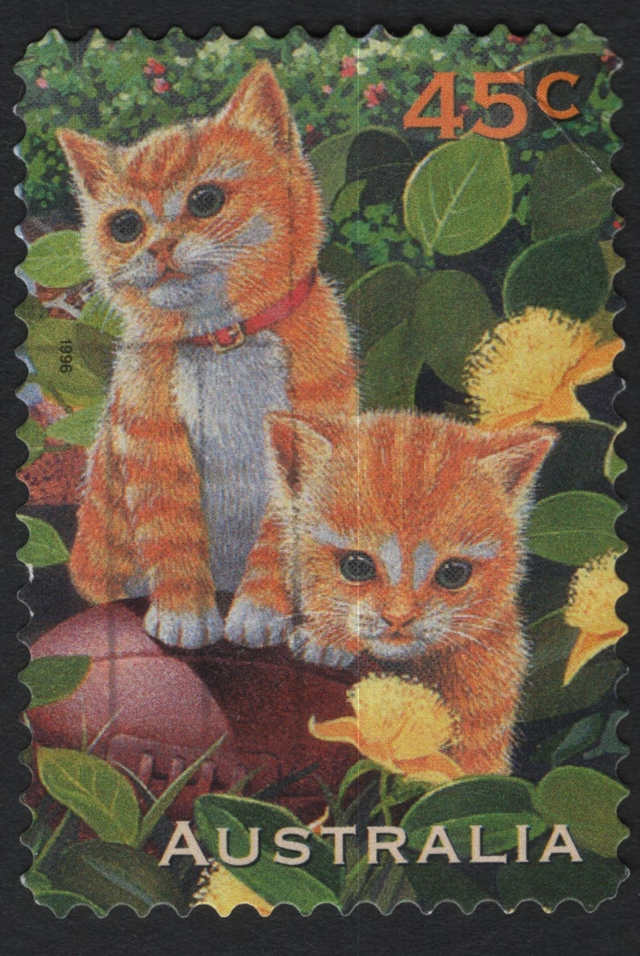 SCG10782 - Australia 1996 Ginger Kittens 45c Commemorative Stamp