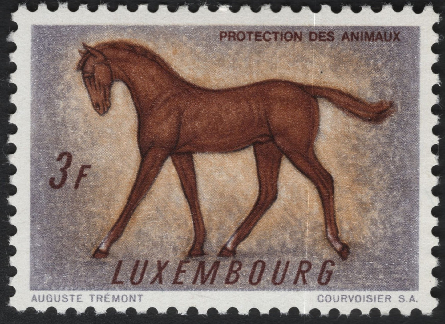 SCG10802 - 🇱🇺 Luxembourg – 3F “Protection des Animaux – Horse” Stamp