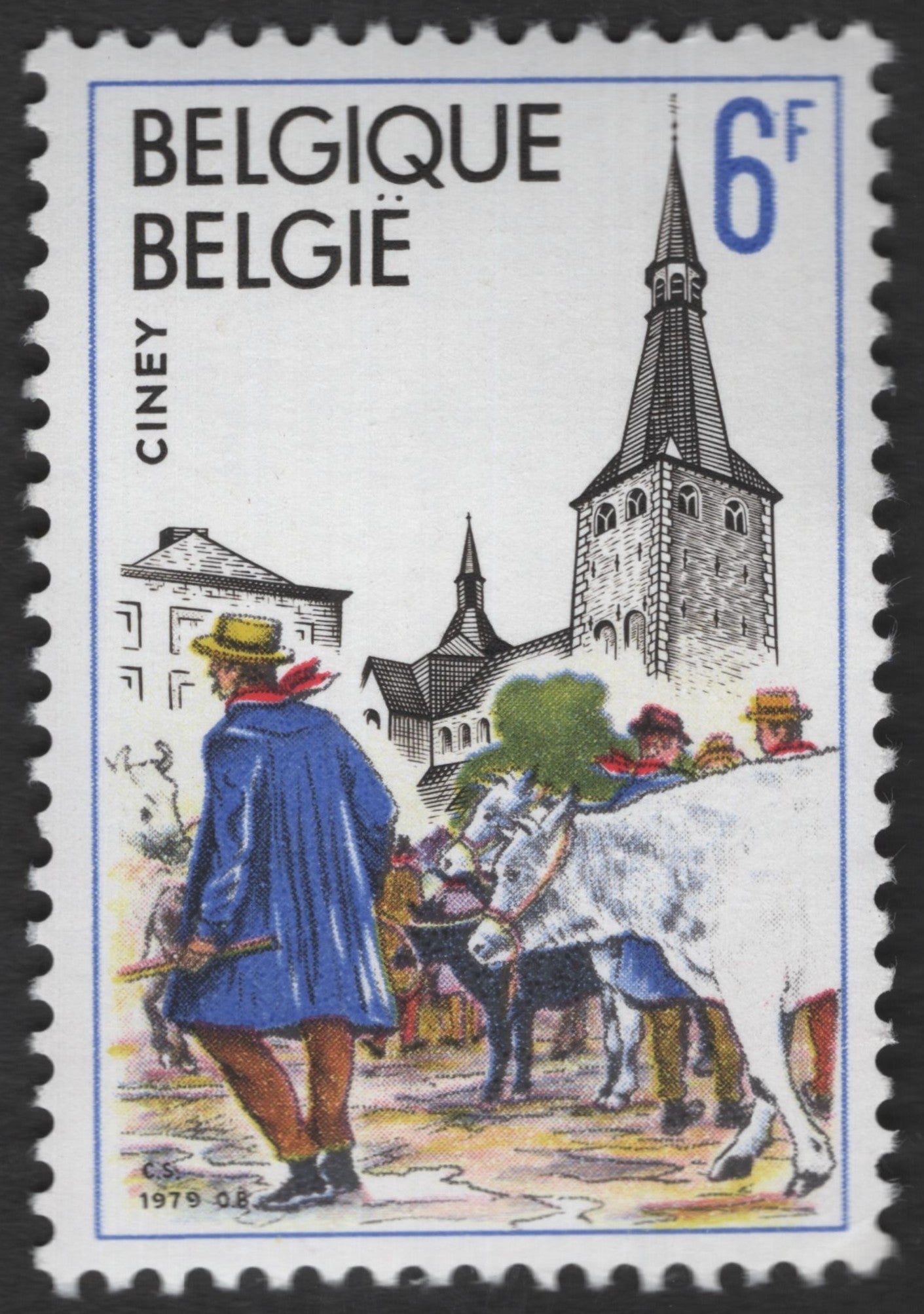 SCG11240 - Belgium – Ciney Livestock Fair & Church Tower (6 Francs, 1979)