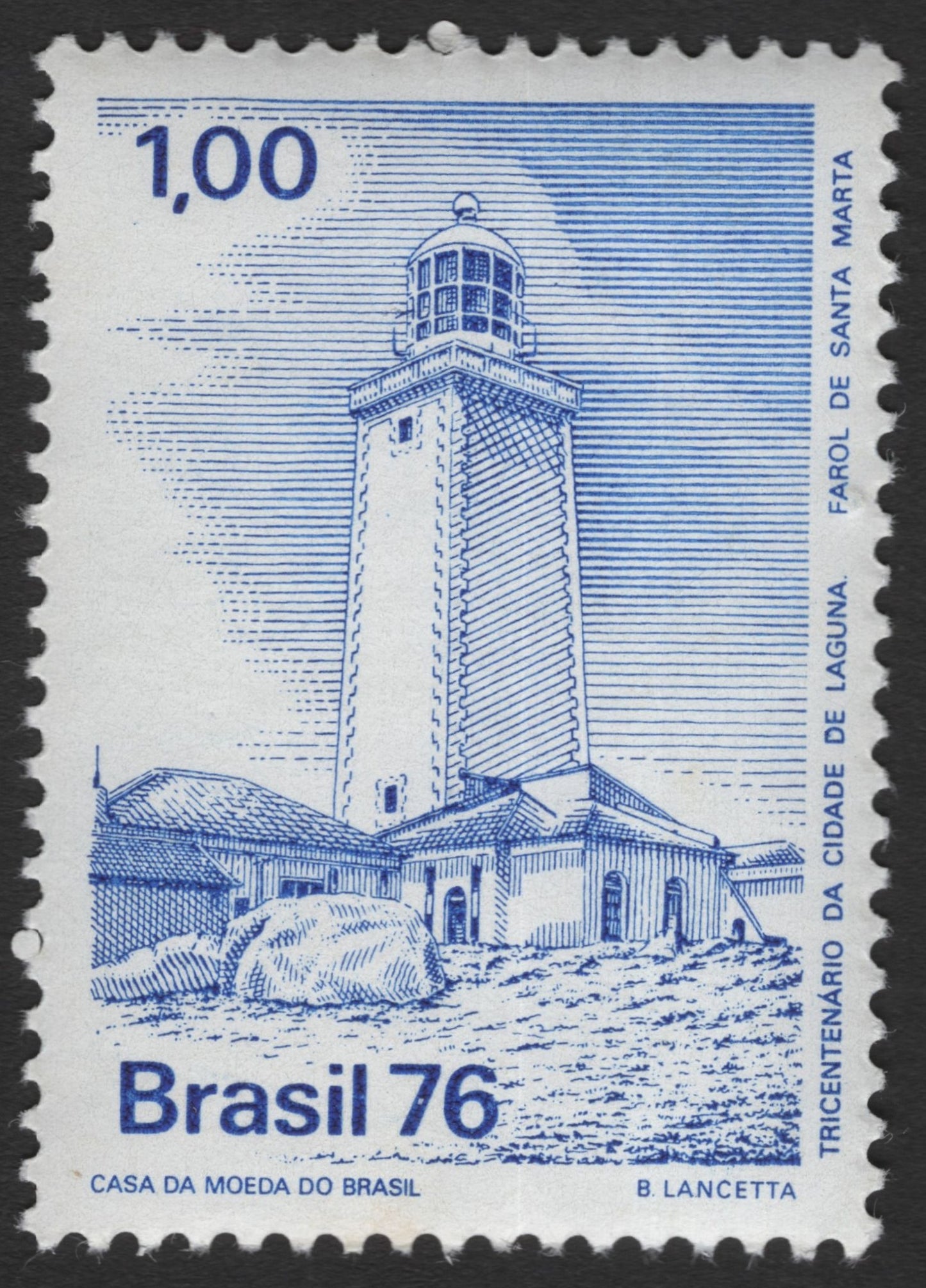 SCG11241 - Farol de Santa Marta Lighthouse – 100 Cruzeiros (1976, Brazil)