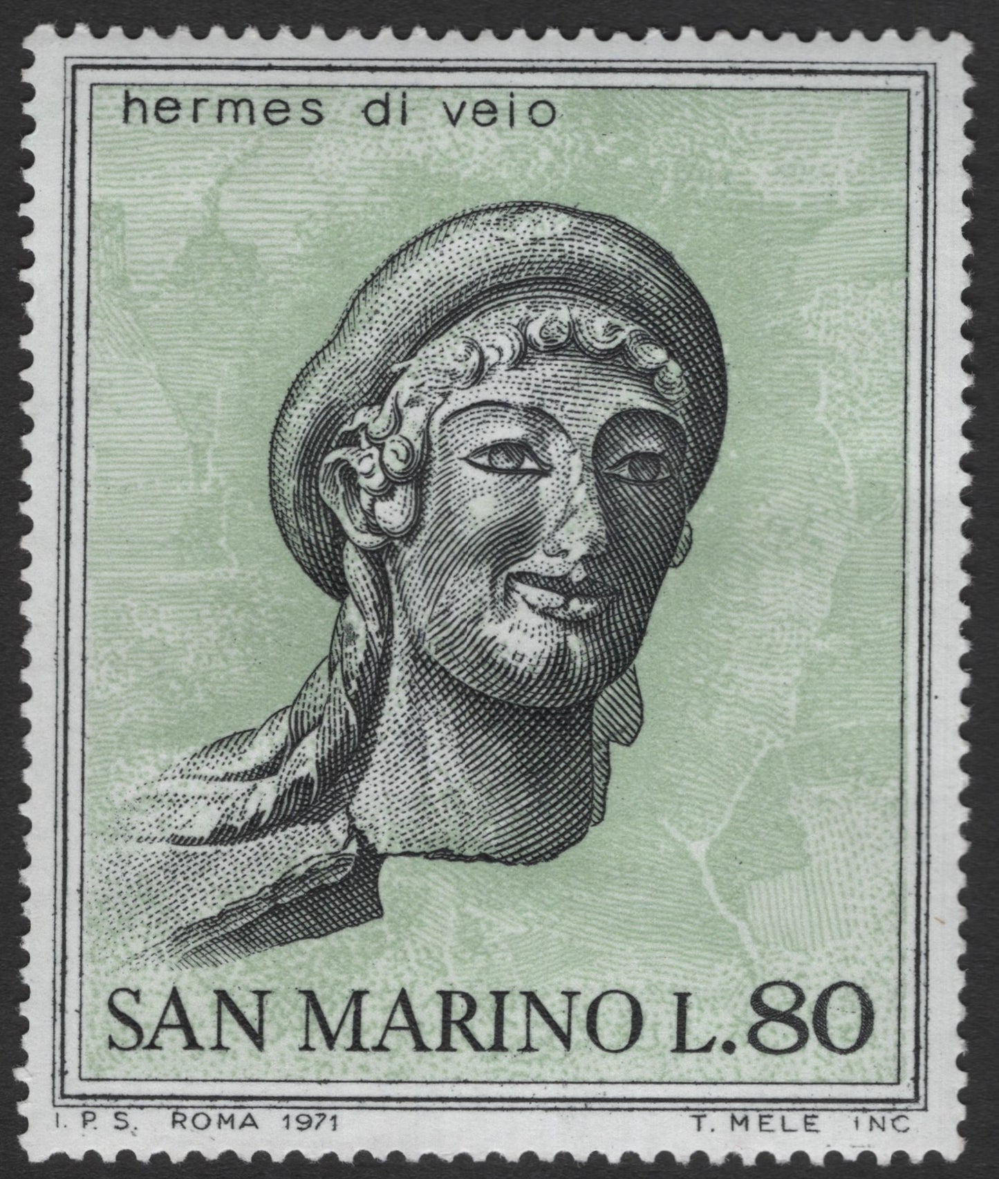 SCG11262 - Hermes di Veio – Classical Etruscan Sculpture (1971)
