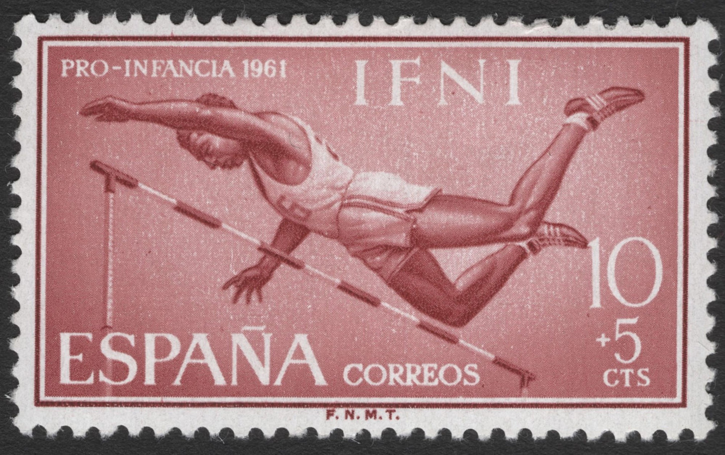 SCG11248 - Spain – Pro-Infancia High Jump Charity Stamp (1961) – 10 + 5 Cts