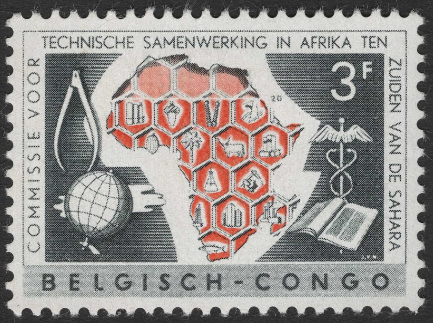 SCG11249 - Technical Cooperation in Africa – Development Symbols Map | 3 Francs