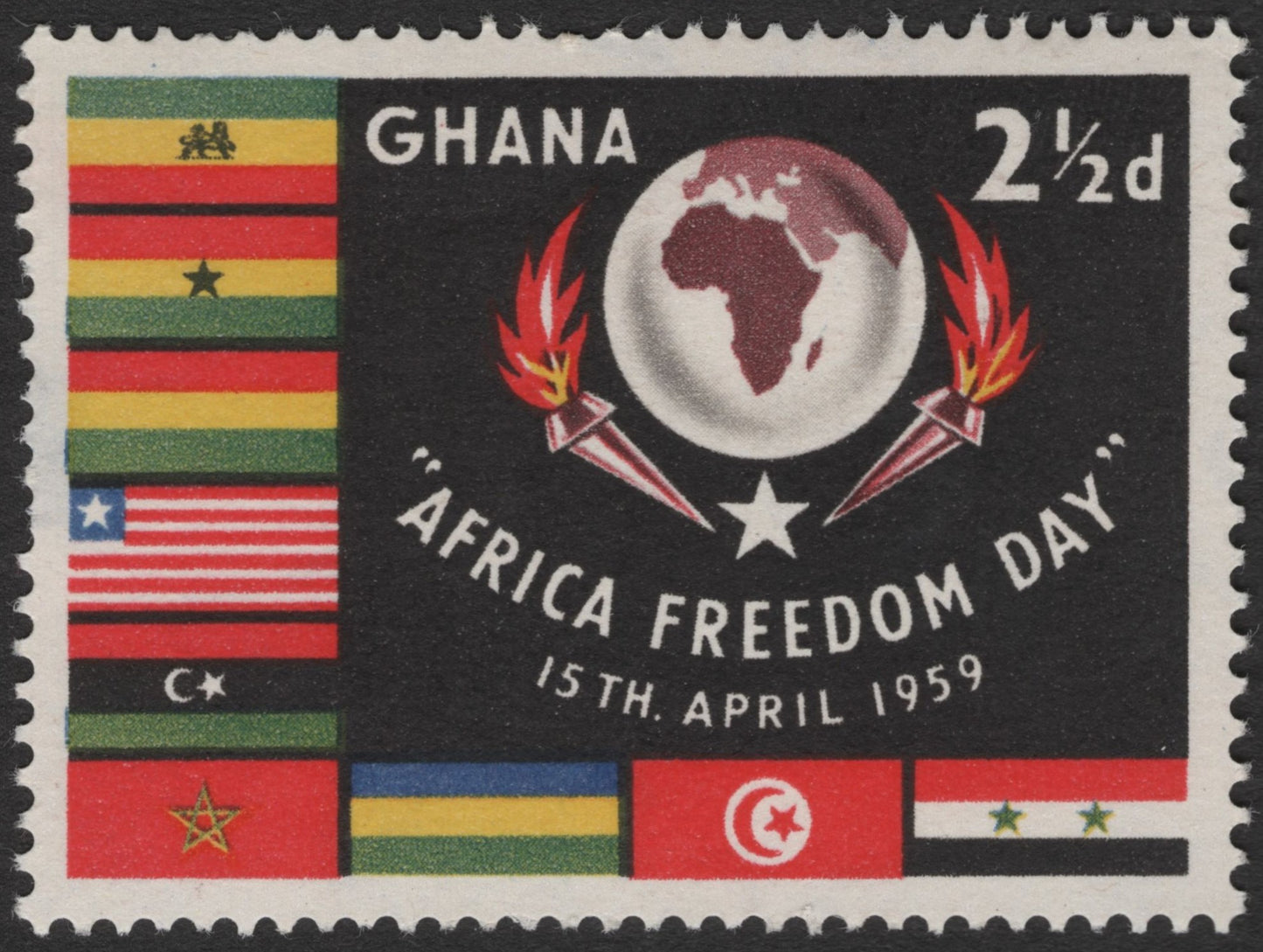 SCG11253 - Ghana – Africa Freedom Day Commemorative 2½d (1959) – Pan-African Unity Issue