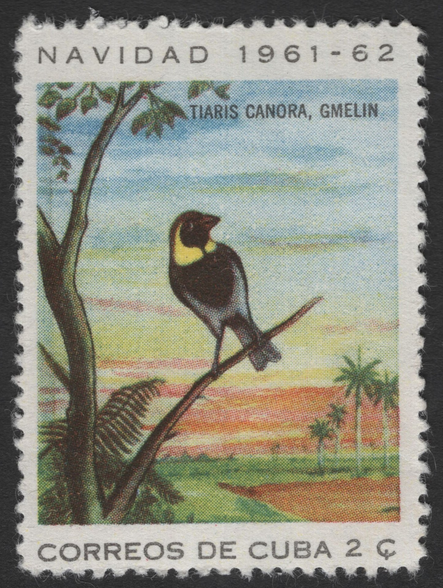 SCG11286 - Cuba – 1961–62 Christmas “Navidad” Bird (Cuban Grassquit) – 2¢