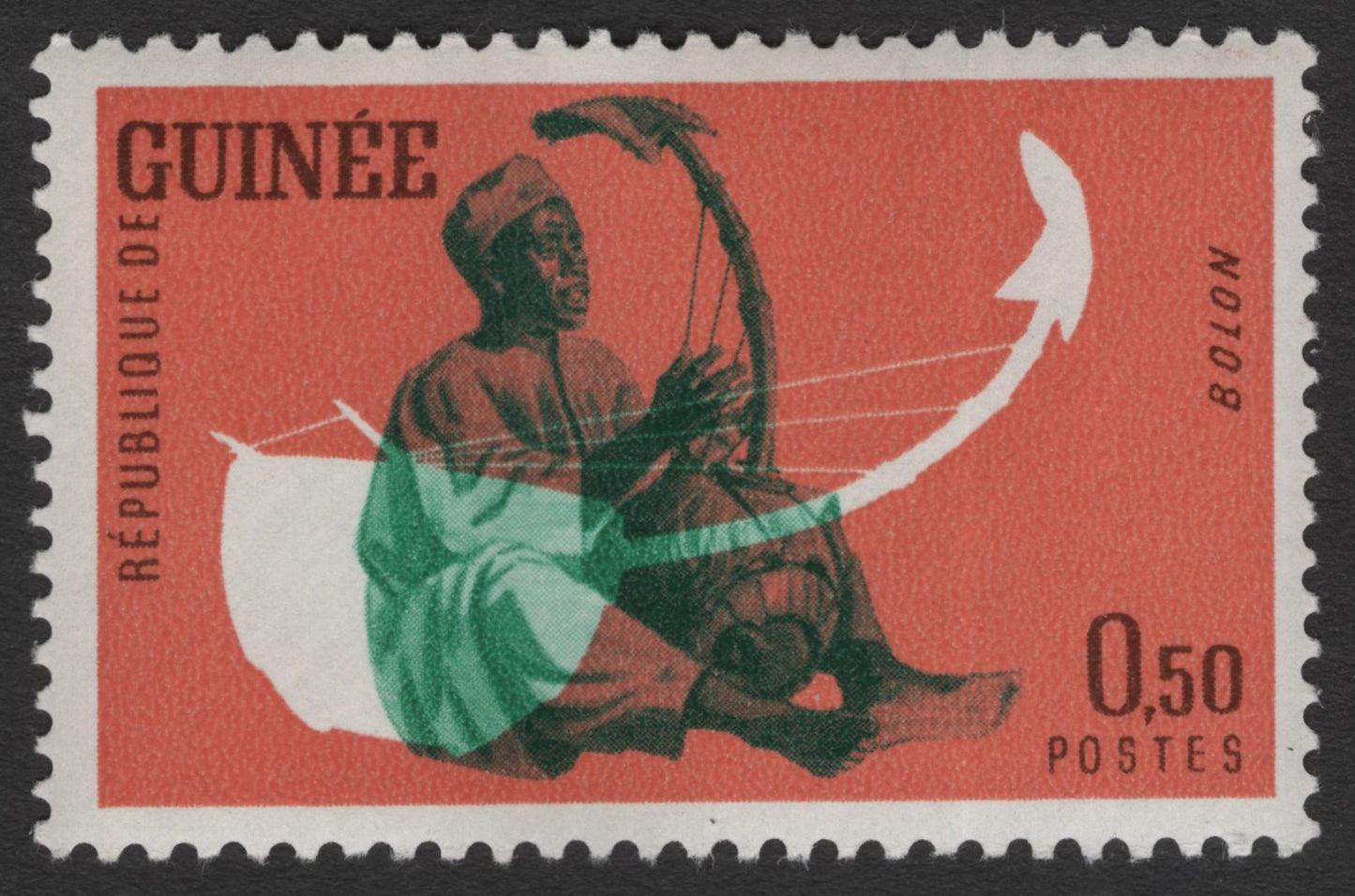 SCG11288 - Traditional Musician with Kora – 0.50 Postes Cultural Heritage Stamp