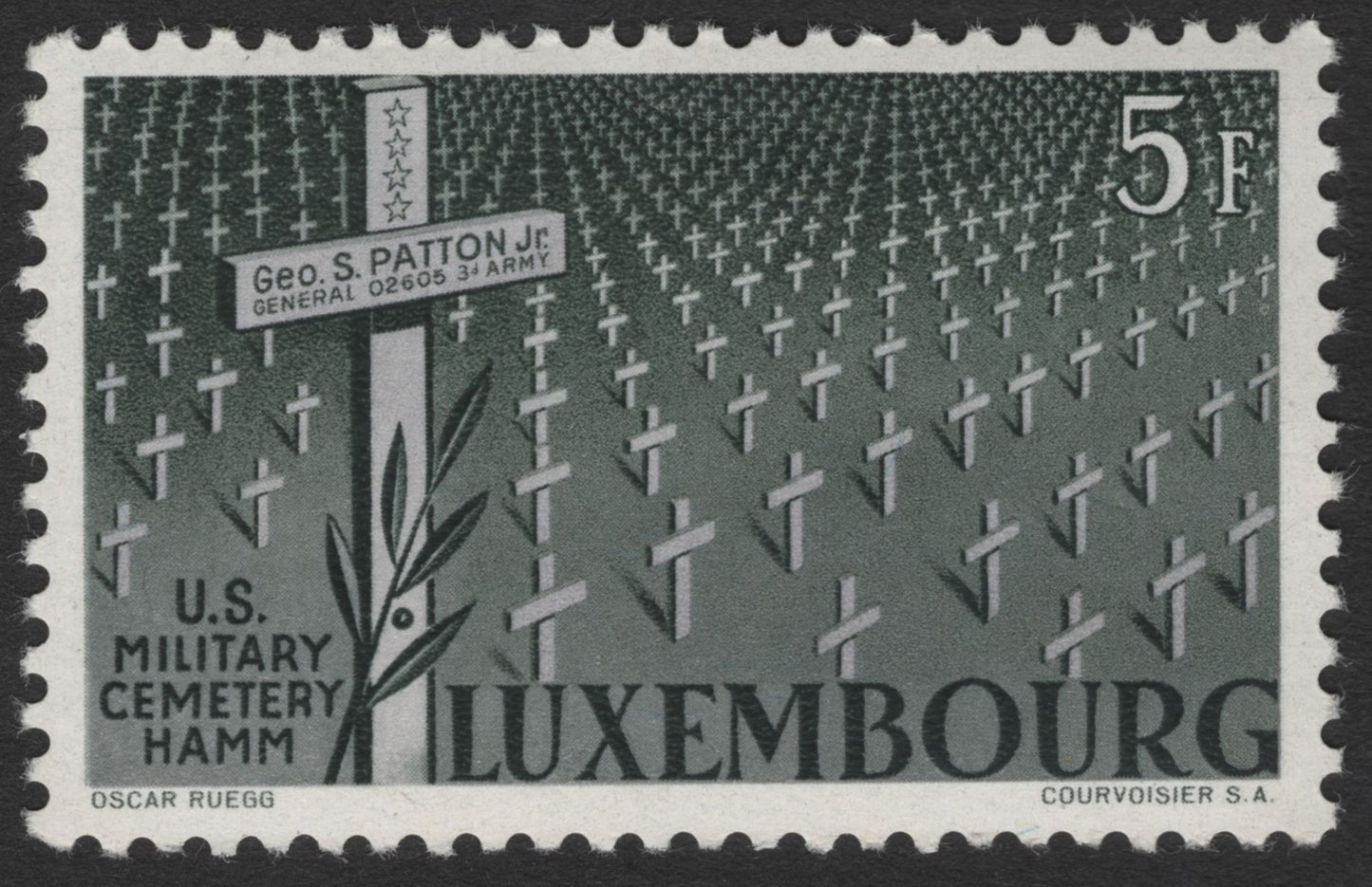 SCG11306 - Luxembourg – U.S. Military Cemetery Hamm (General Patton Memorial) – 5 Francs