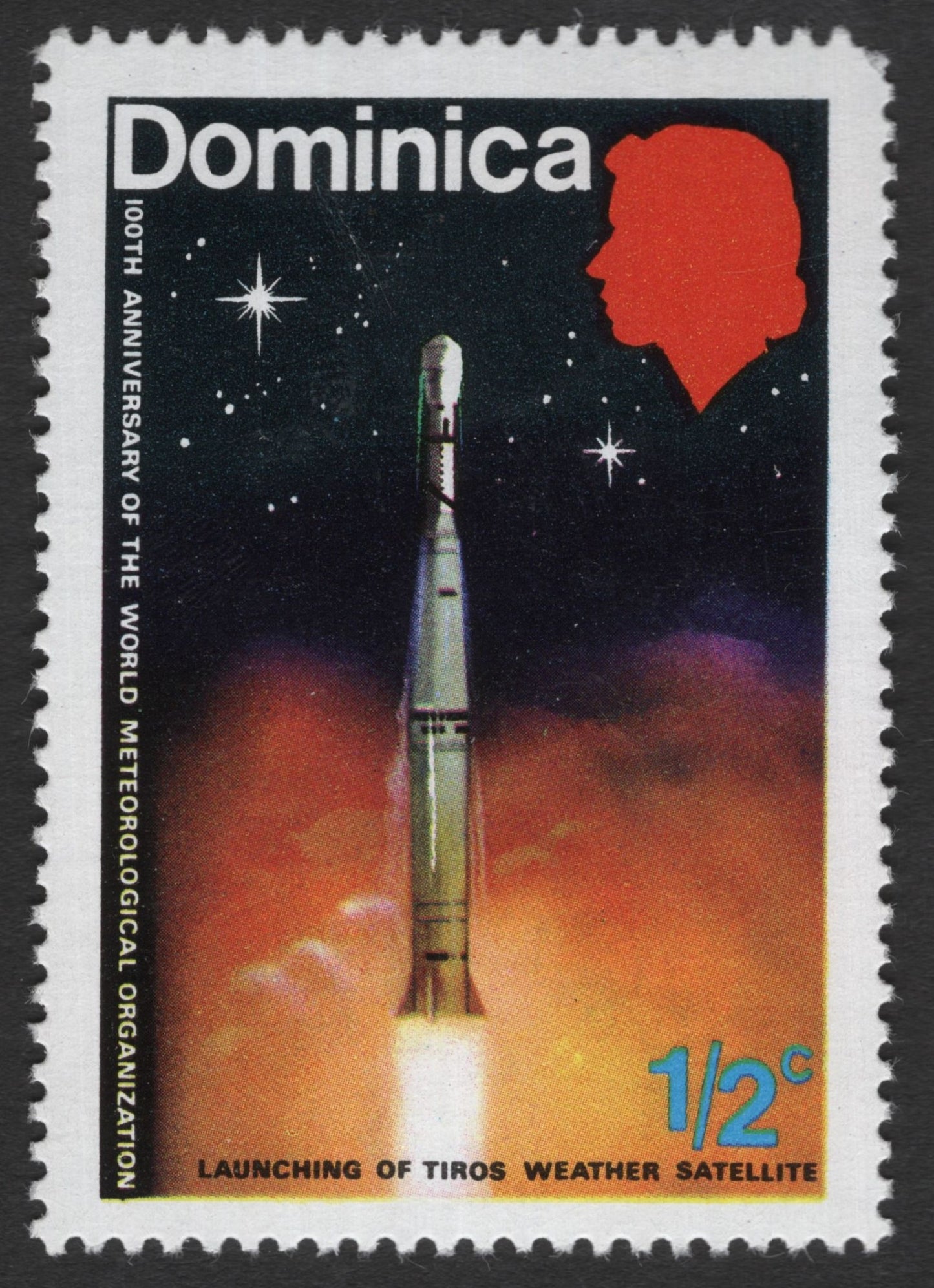 SCG11327 - Dominica – Launching of TIROS Weather Satellite, ½c (World Meteorological Organization Anniversary)