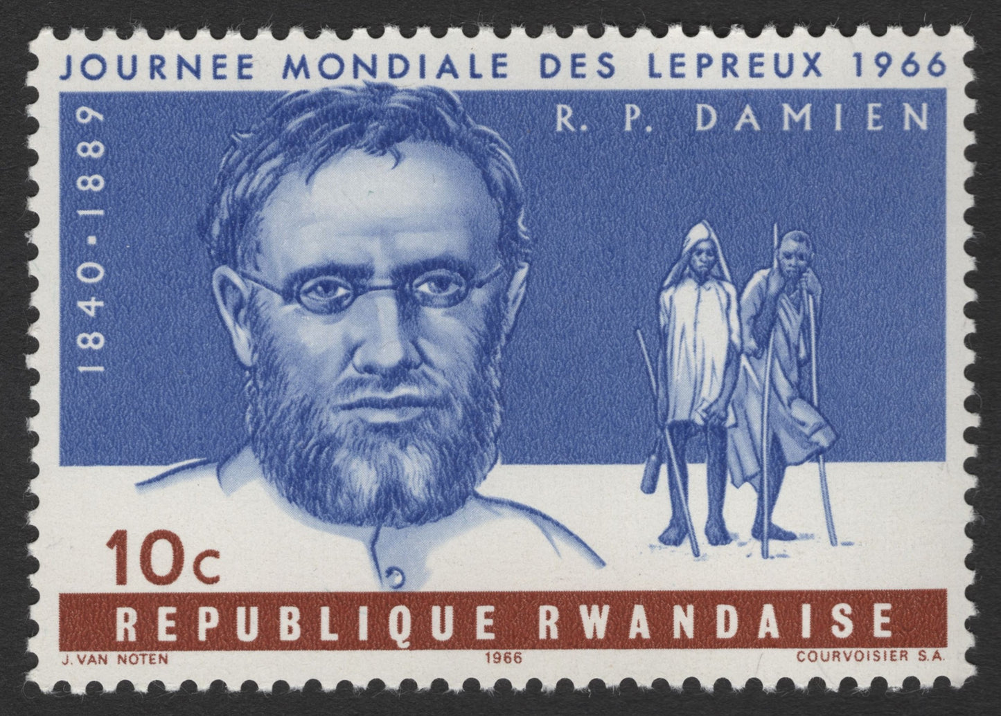 SCG11352 -Father Damien – World Leprosy Day Commemorative (1966), 10c