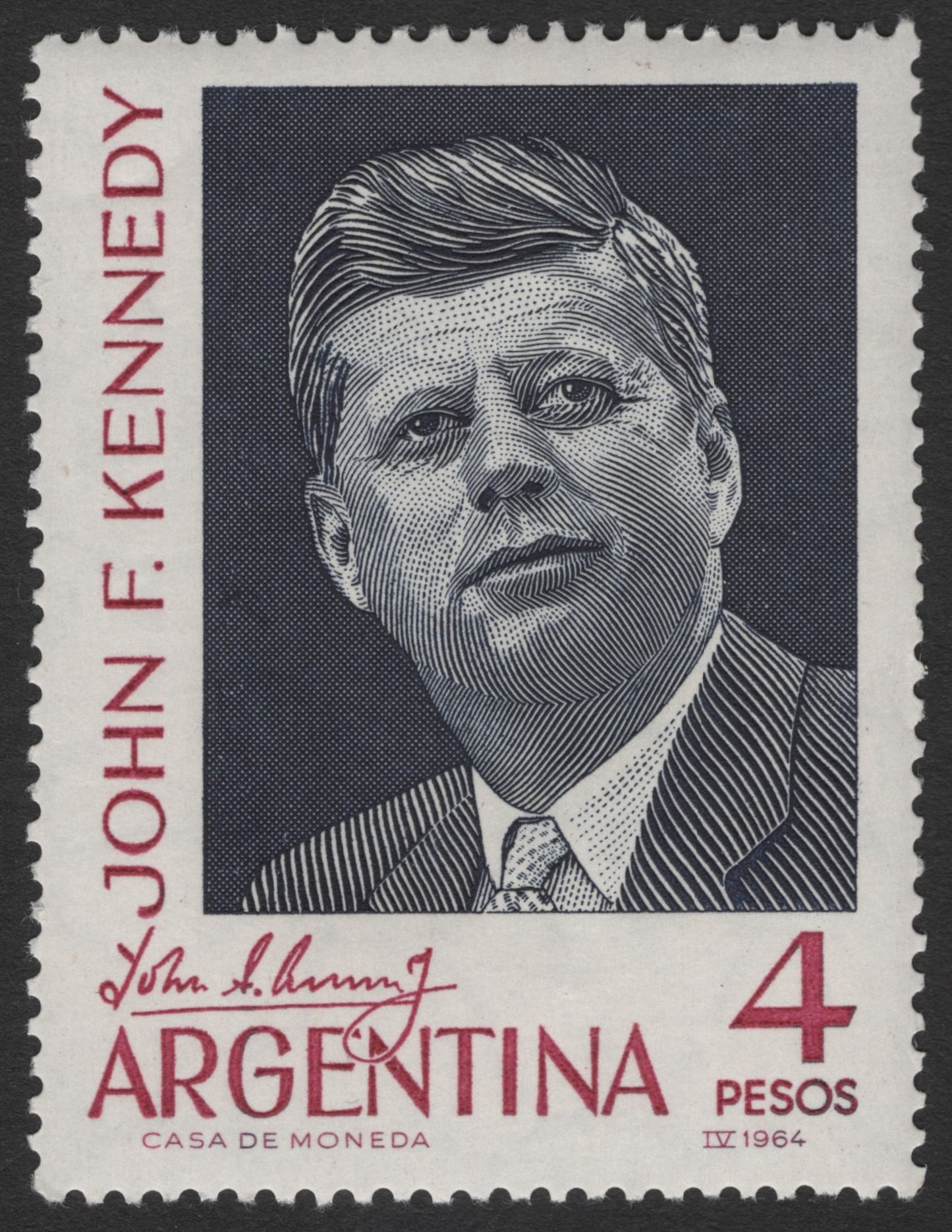 SCG11366 - John F. Kennedy Memorial – 4 Pesos (1964), Argentina