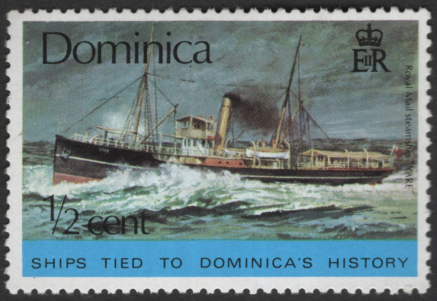 SCG12036 - Dominica ½ Cent – Royal Mail Steamship YARE (Ships Tied to Dominica’s History)