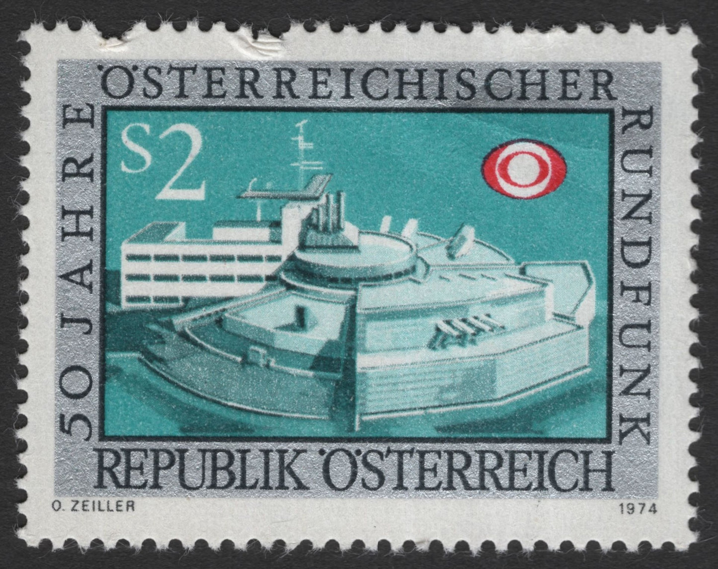 SCG12042 - Austria 1974 “50 Years of Radio Broadcasting” Stamp