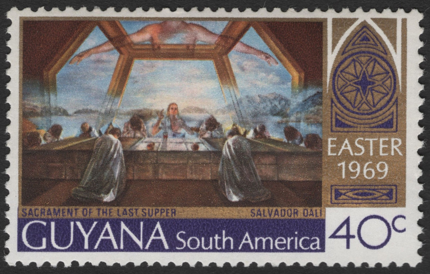 SCG12030 - Guyana 1969 Easter – Salvador Dalí “Sacrament of the Last Supper” Stamp