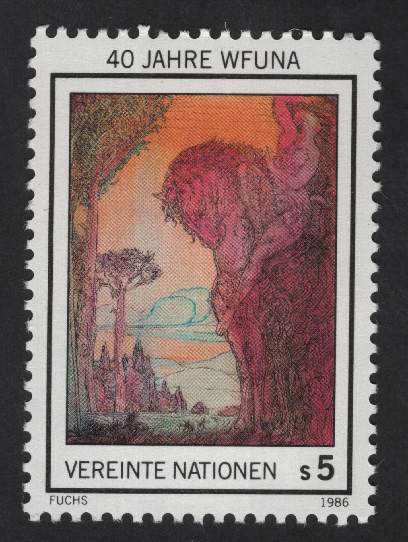 SCG13810 - United Nations 1986 – 40 Years of WFUNA (Art by Ernst Fuchs)