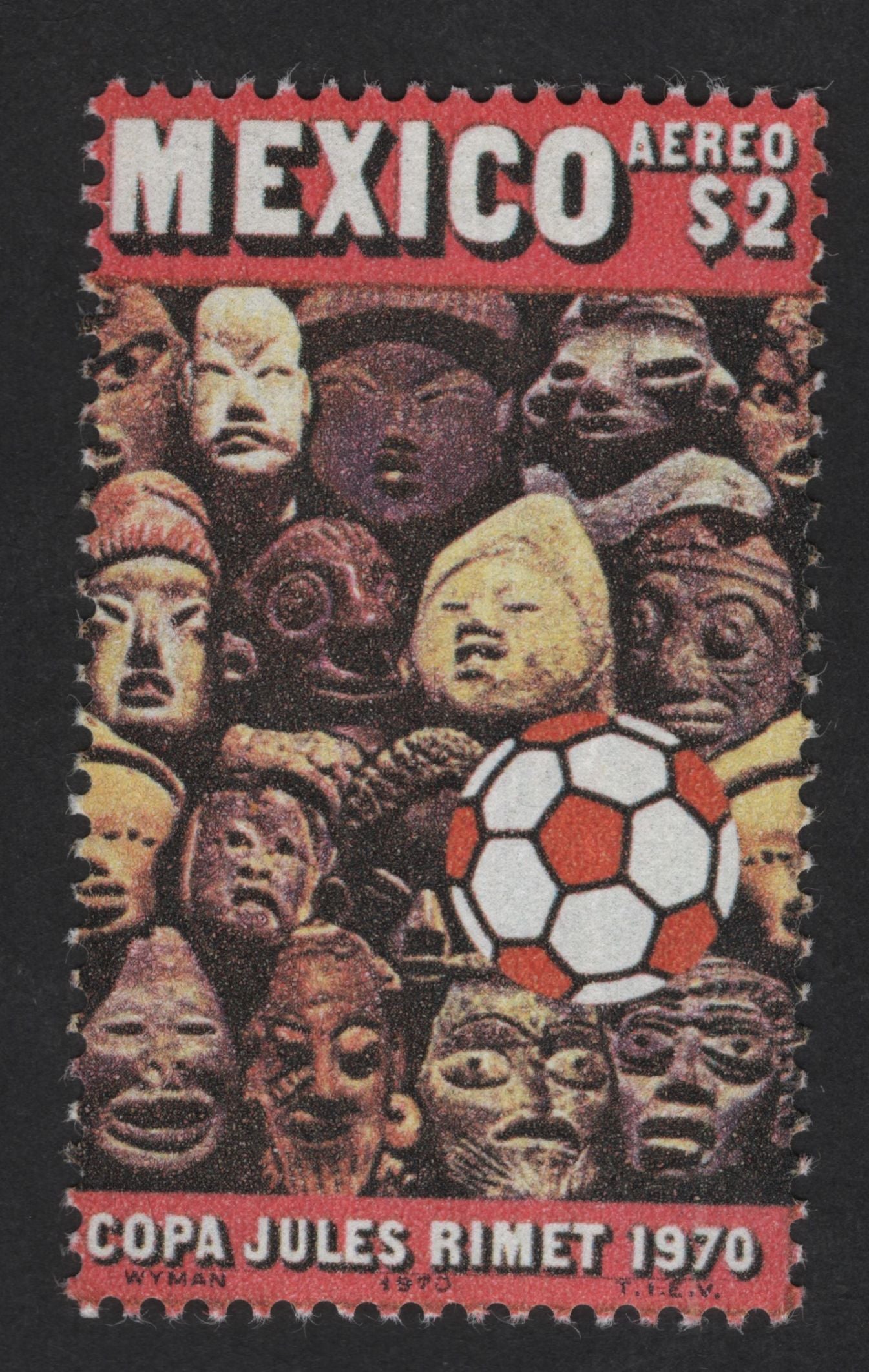 SCG13809 - Mexico 1970 Airmail Stamp – Copa Jules Rimet (World Cup Issue)