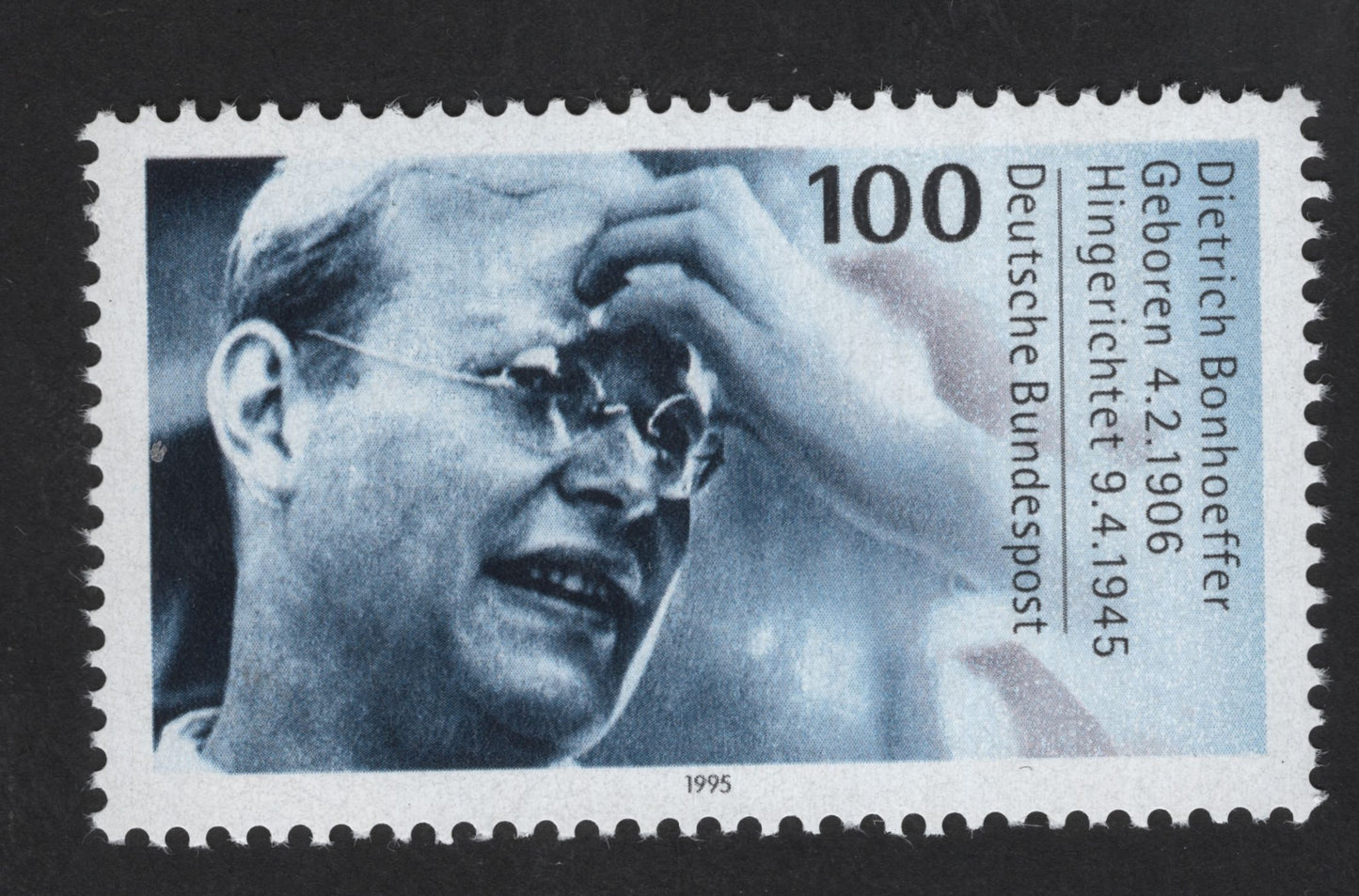 SCG13833 - 🇩🇪 Germany 1995 – Dietrich Bonhoeffer Commemorative Stamp (100 Pfennig)