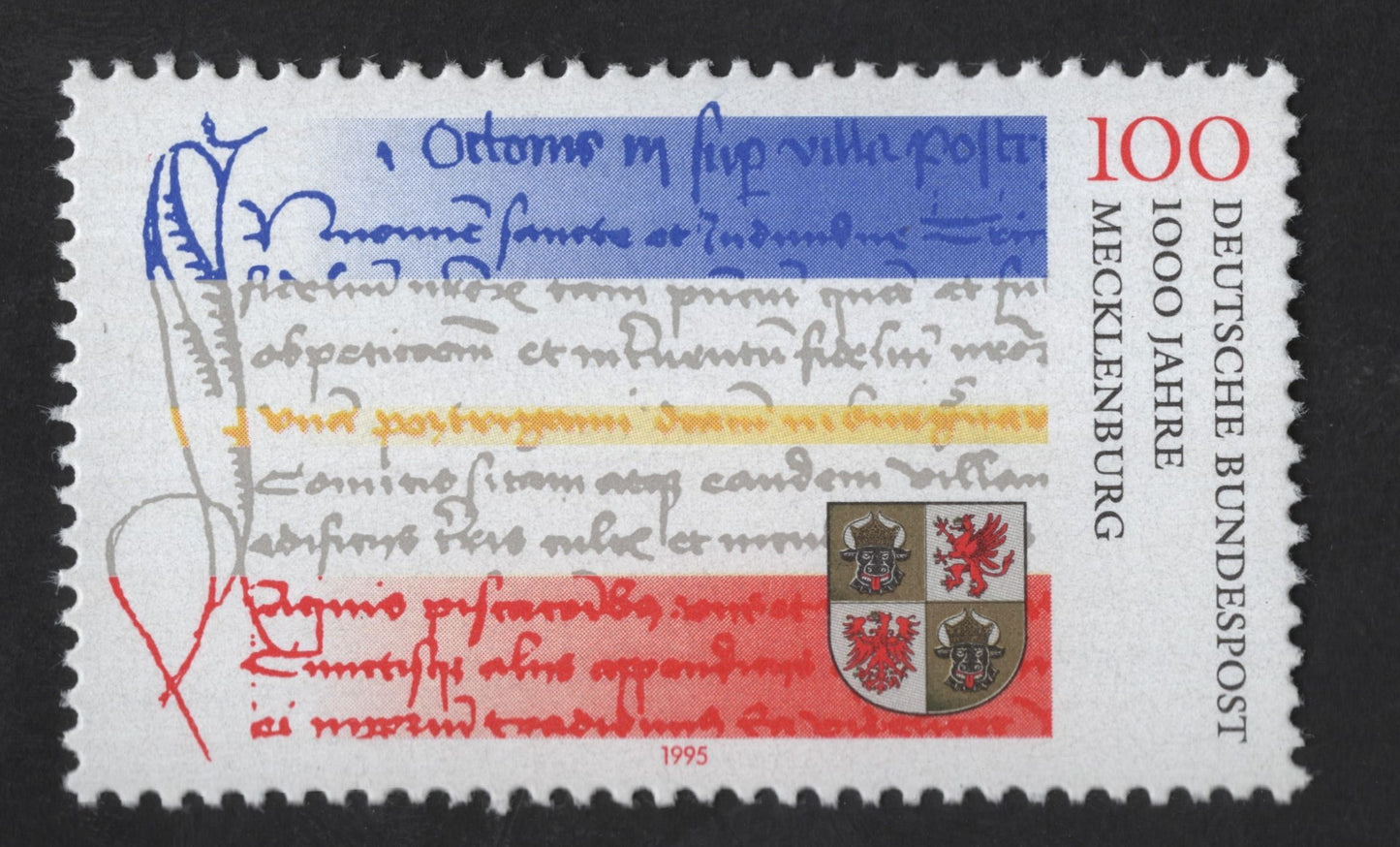 SCG13830 - Germany 1995 – 1000 Years of Mecklenburg Commemorative Stamp