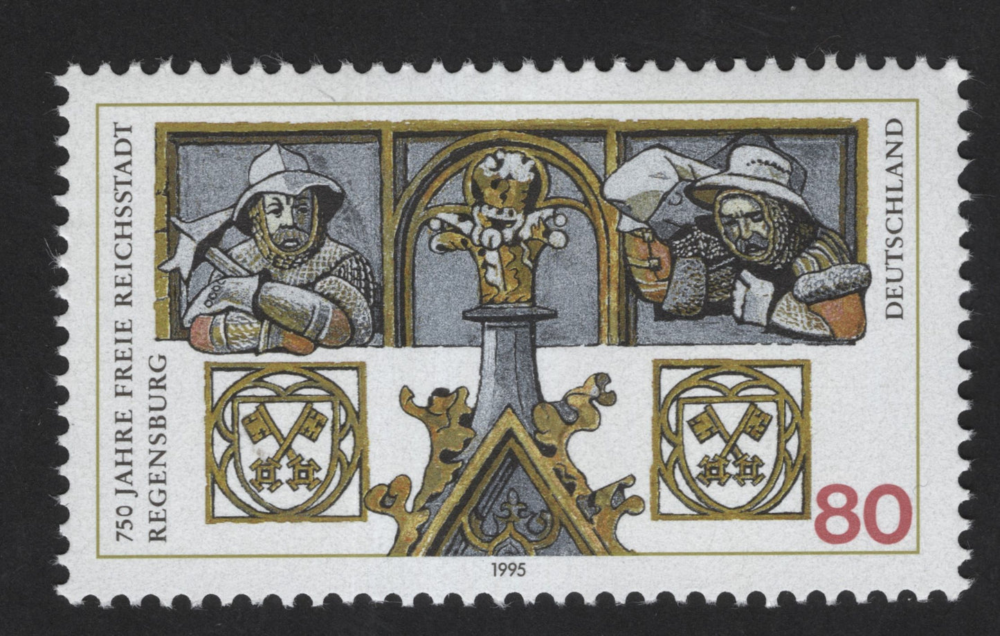 SCG13832 - Germany 1995 – 750 Years of Regensburg City Rights (Medieval Motif)